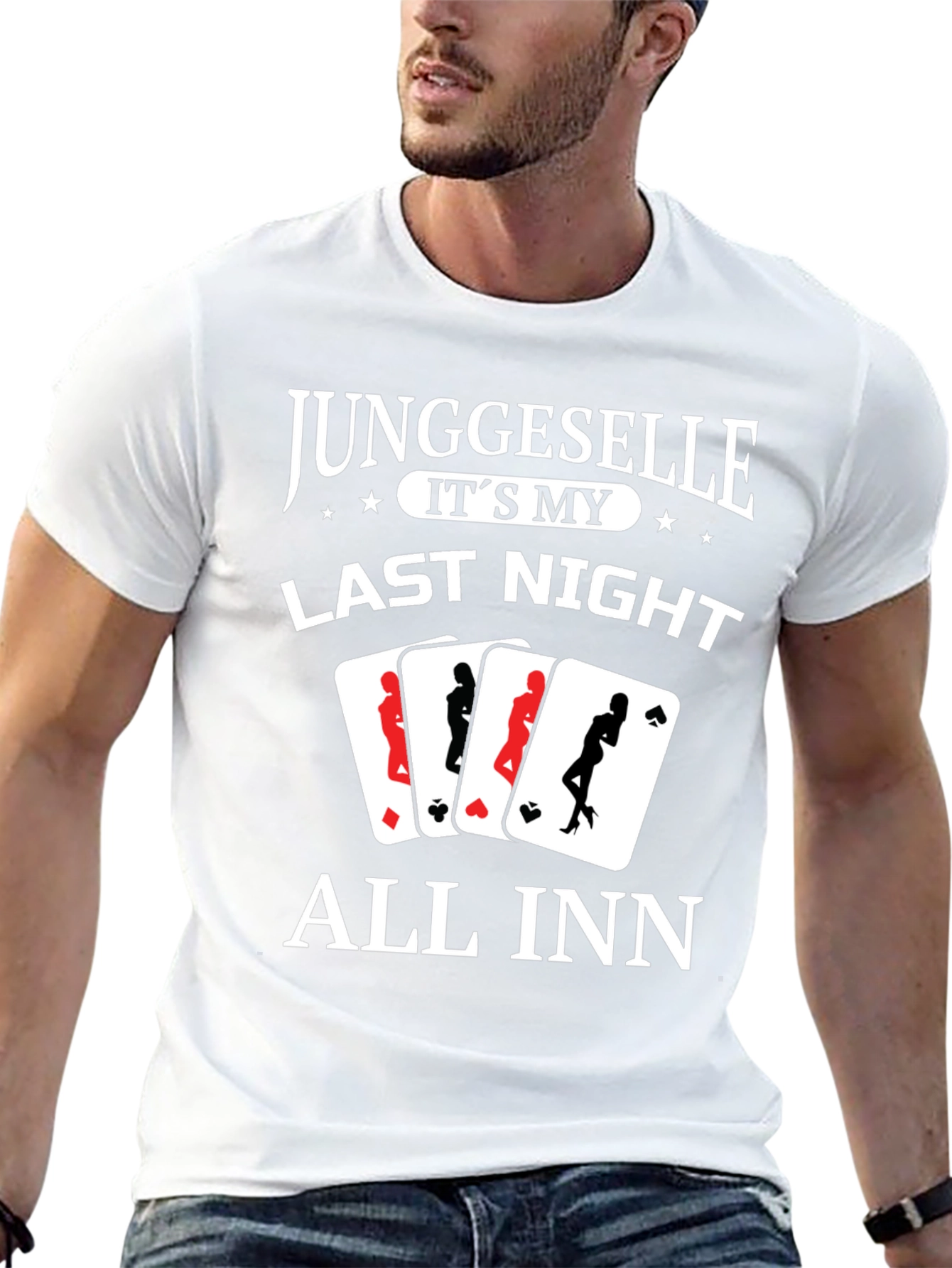 Black Junggeselle Last Night All Inn T-Shirt view 13