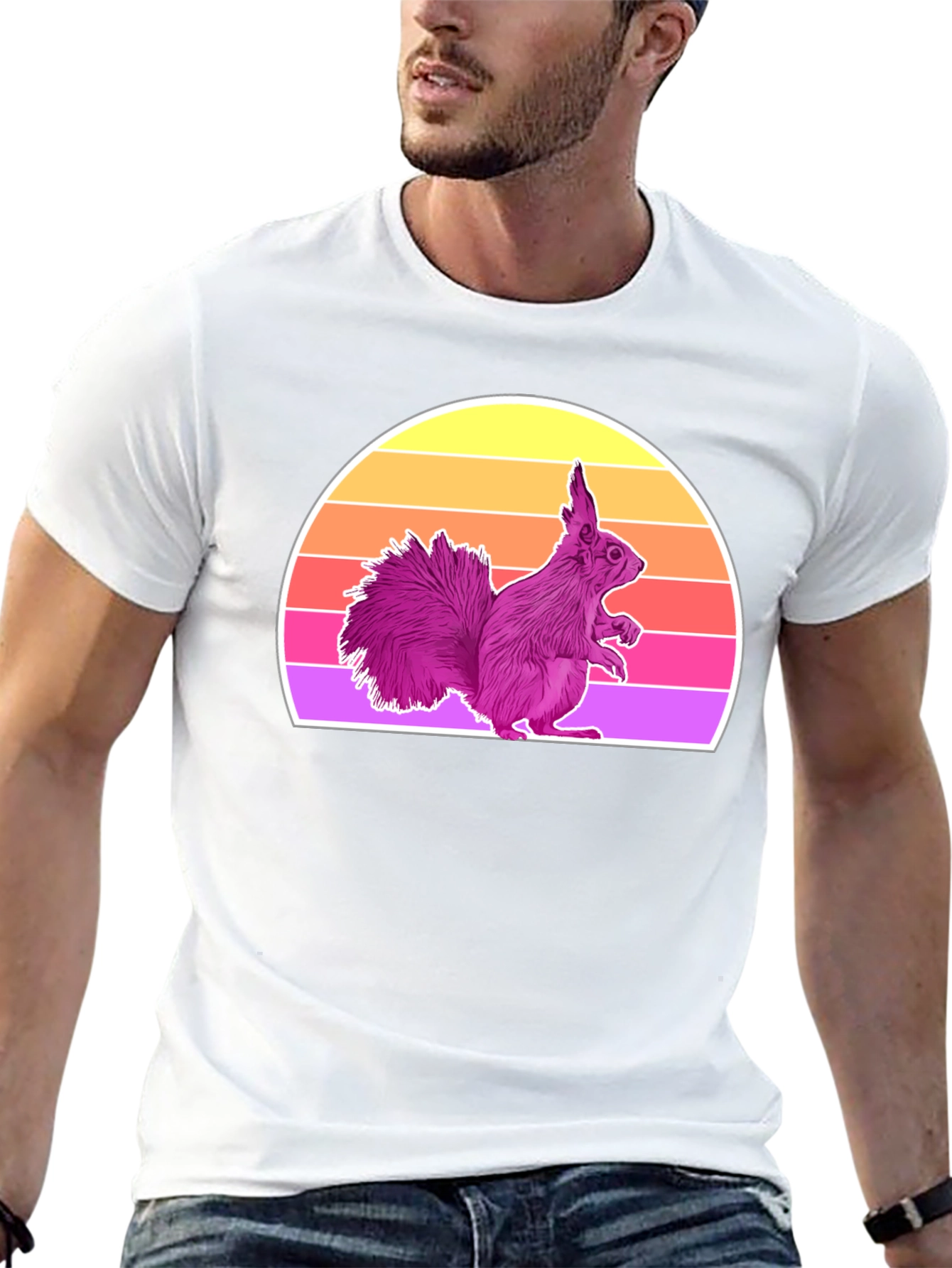 Black Retro Squirrel T-Shirt - Fun Animal Tee view 13