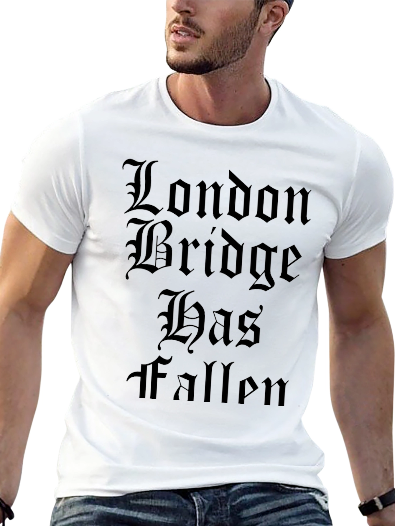 Black London Bridge Has Fallen Black T-Shirt view 13