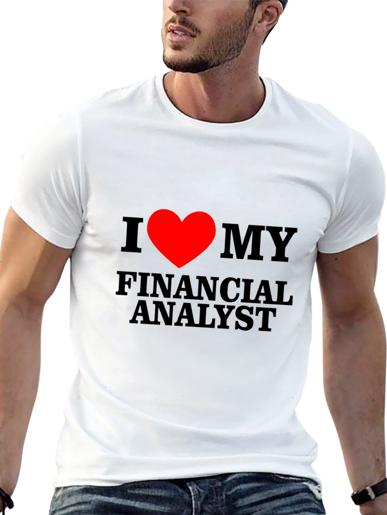 Black I Heart My Financial Analyst T-Shirt view 13