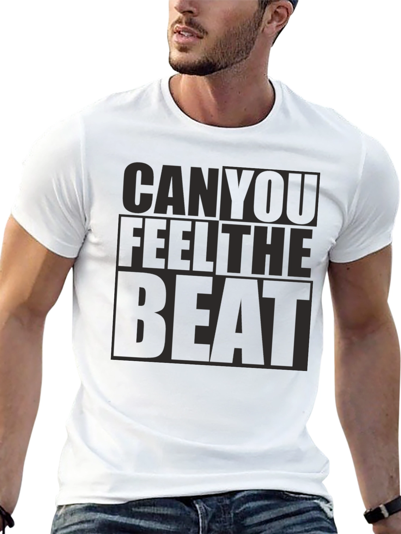 Black Can You Feel The Beat Black T-Shirt view 13