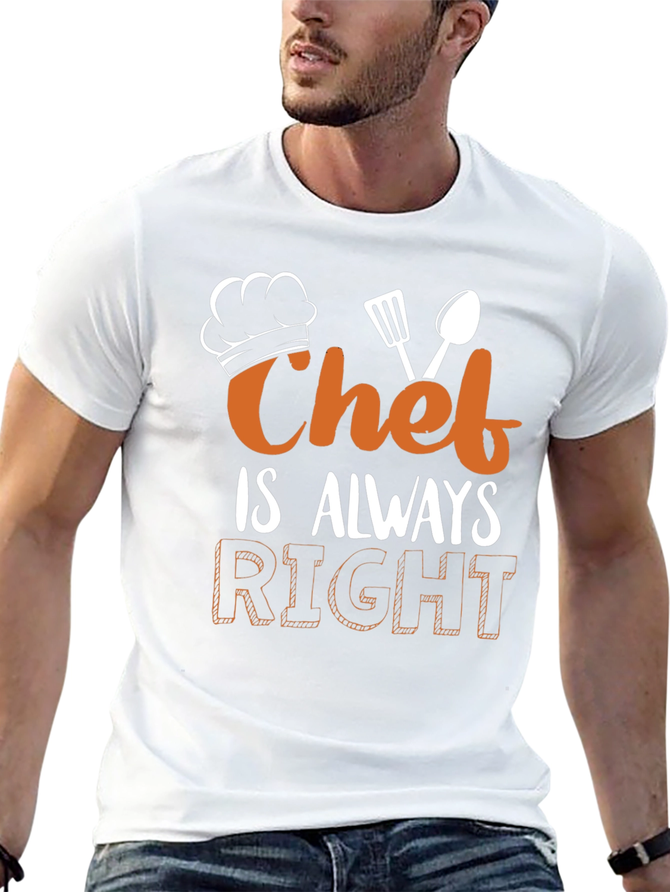 Black Chef Is Always Right Graphic Tee view 13