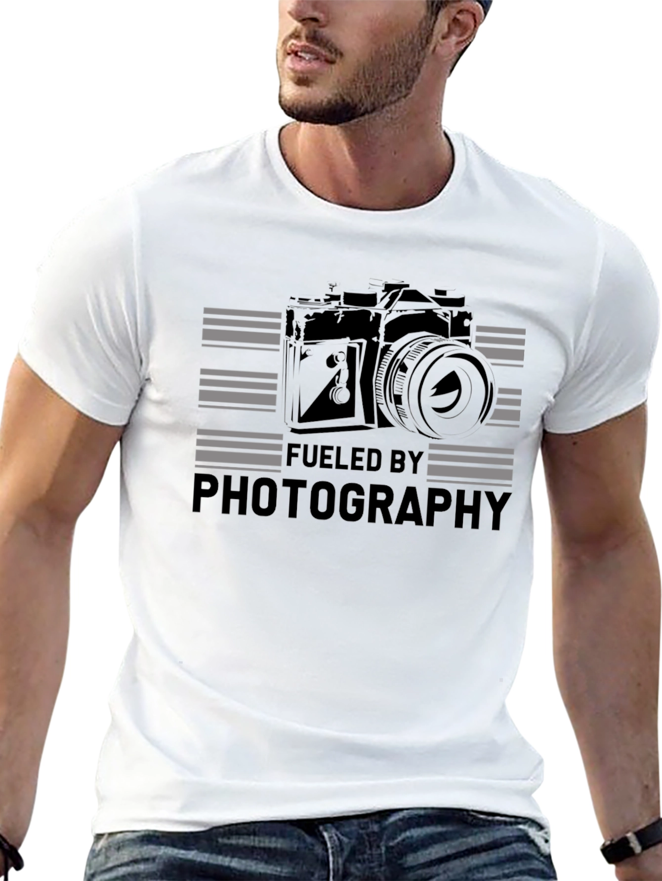 Black Fueled by Photography Black Graphic Tee view 13
