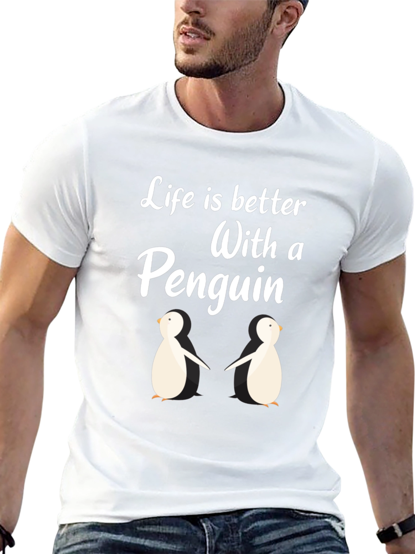 Black Penguin Life T-Shirt:  Better With Penguins! view 13