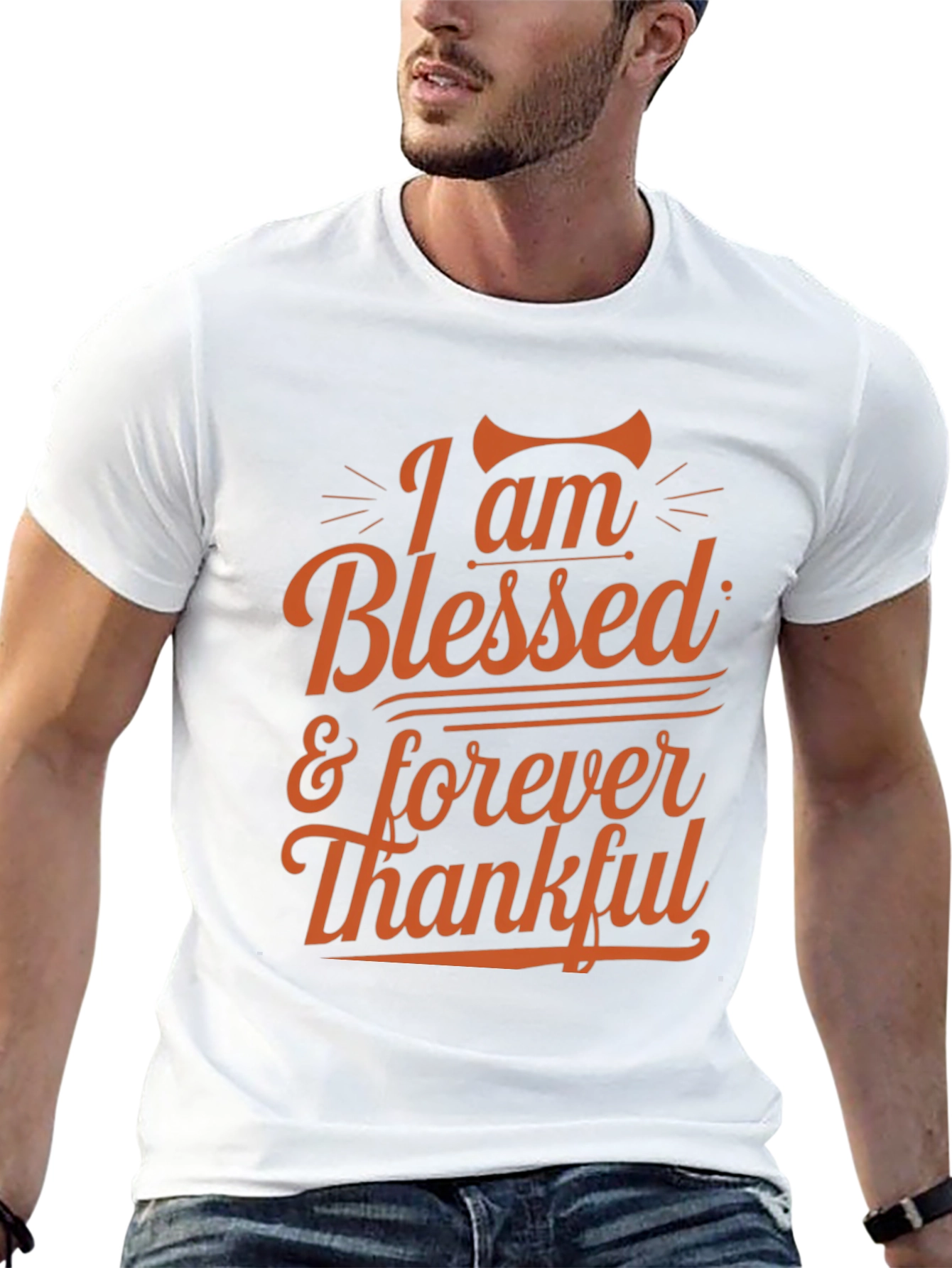 Black I am Blessed & Thankful Graphic Tee view 13