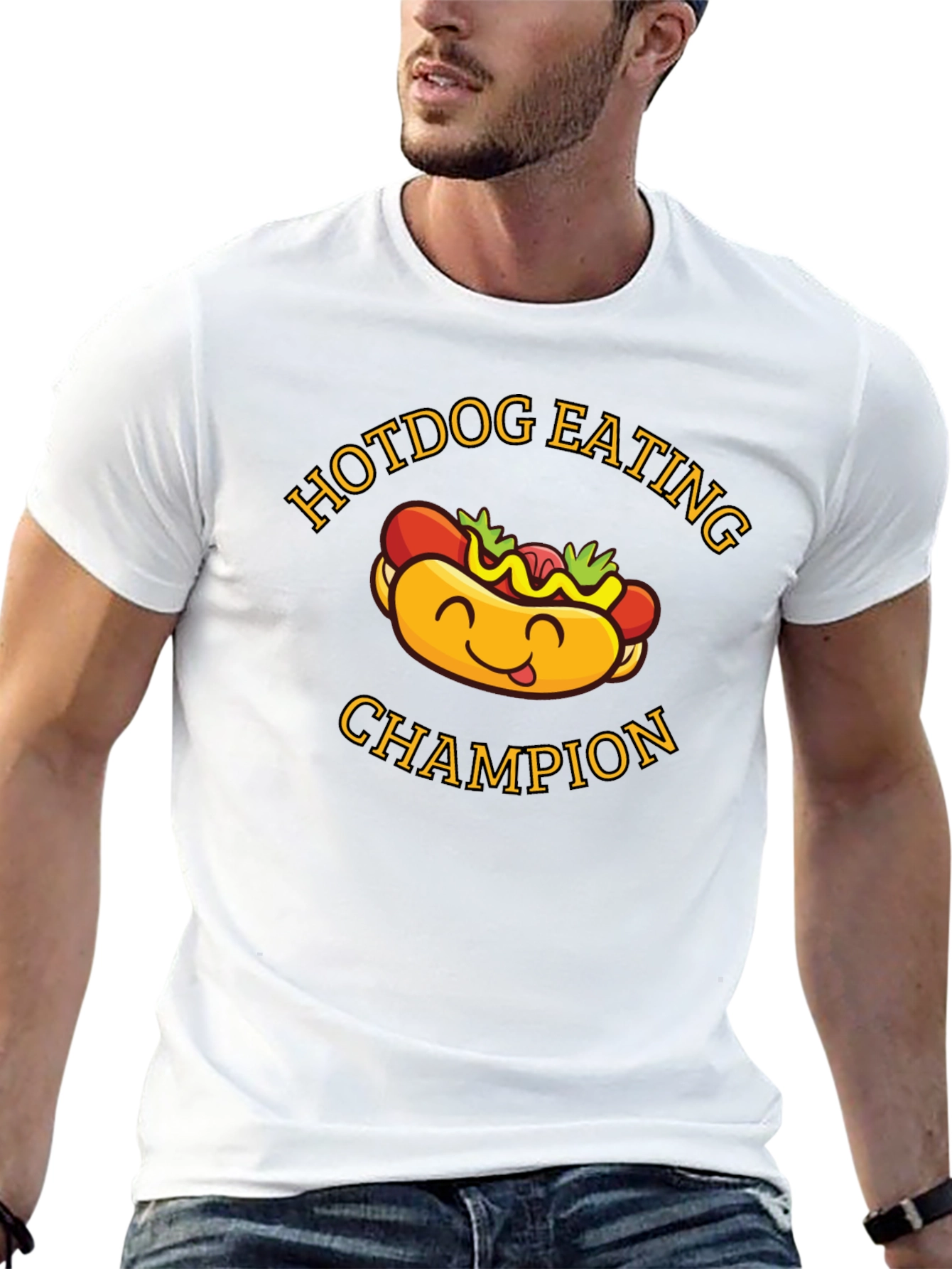 Black Hotdog Eating Champion Graphic T-Shirt view 13