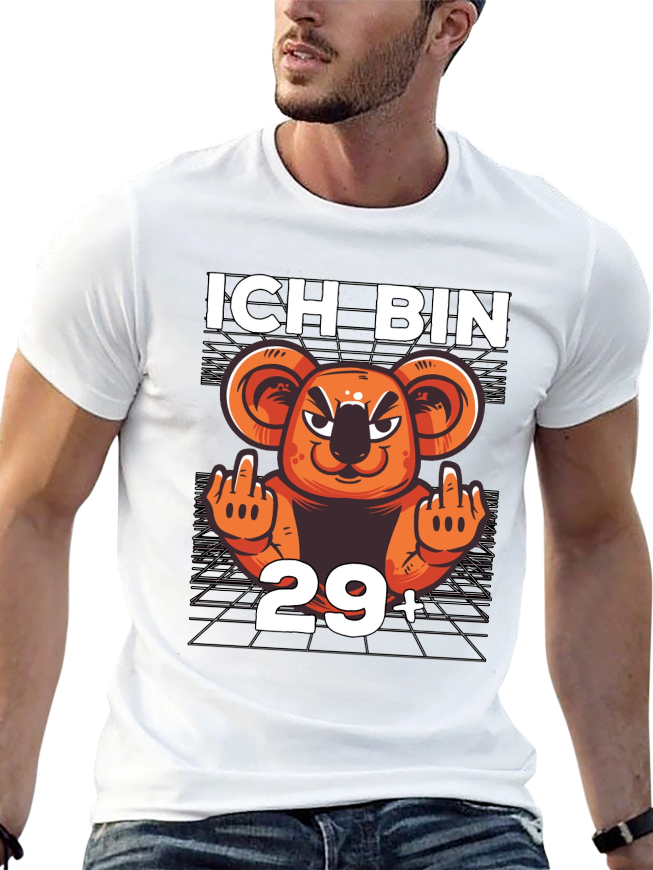 Black Ich Bin 29+ Koala T-Shirt view 13
