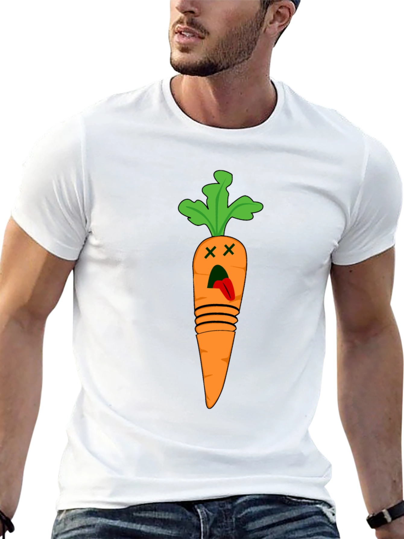 Black Funny Carrot T-Shirt - Dead Carrot Design view 13