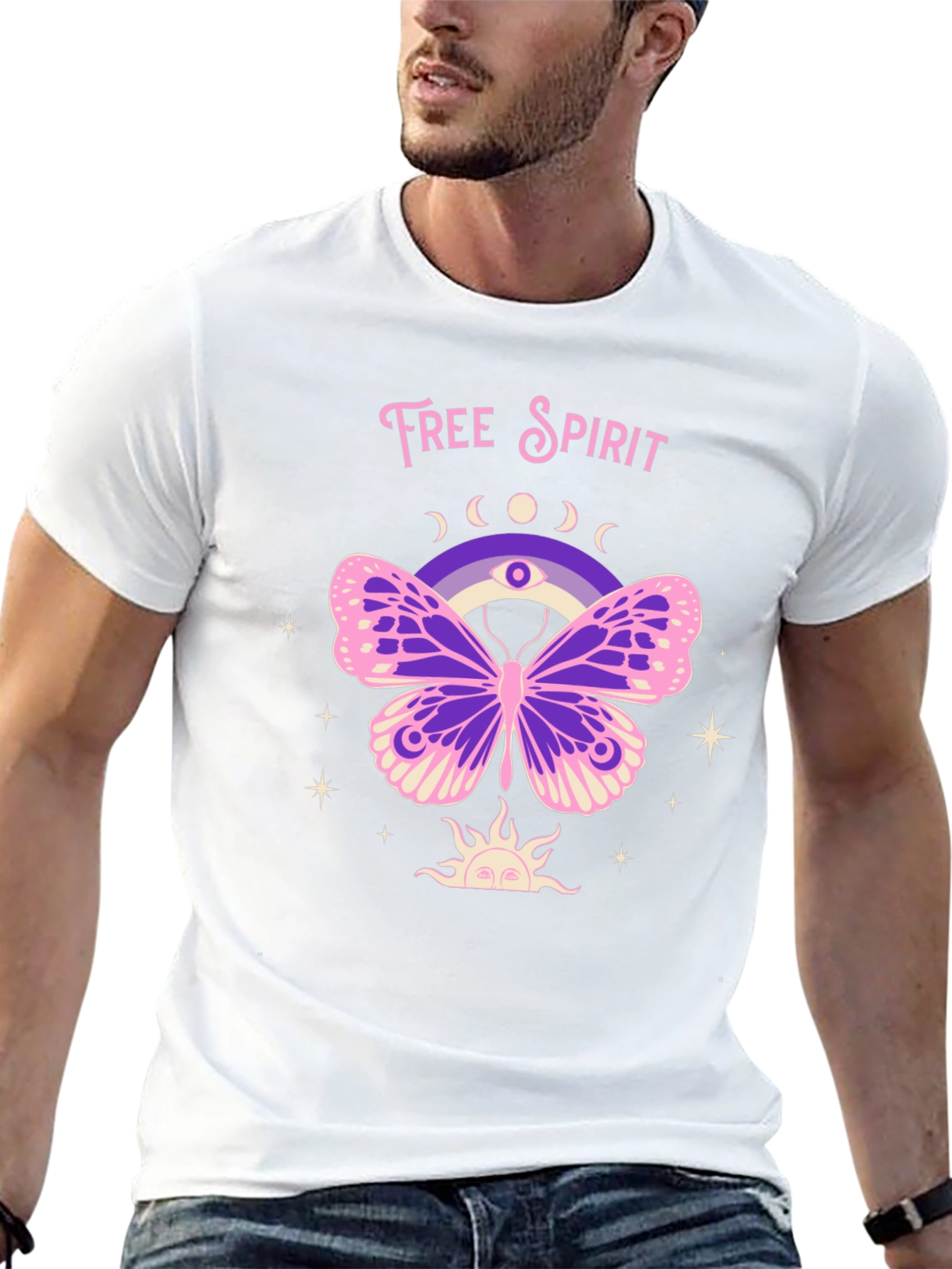 Black Free Spirit Butterfly Graphic Tee view 13