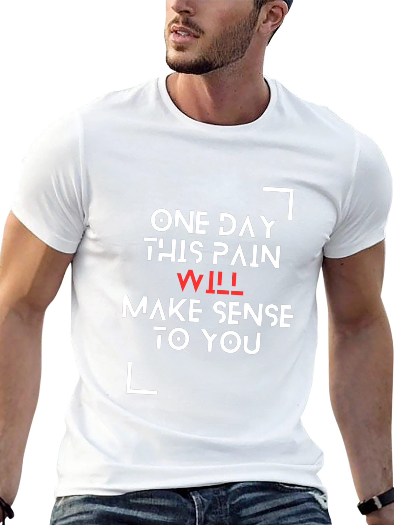 Black Inspirational Black T-Shirt - One Day This Pain Will Make Sense view 13