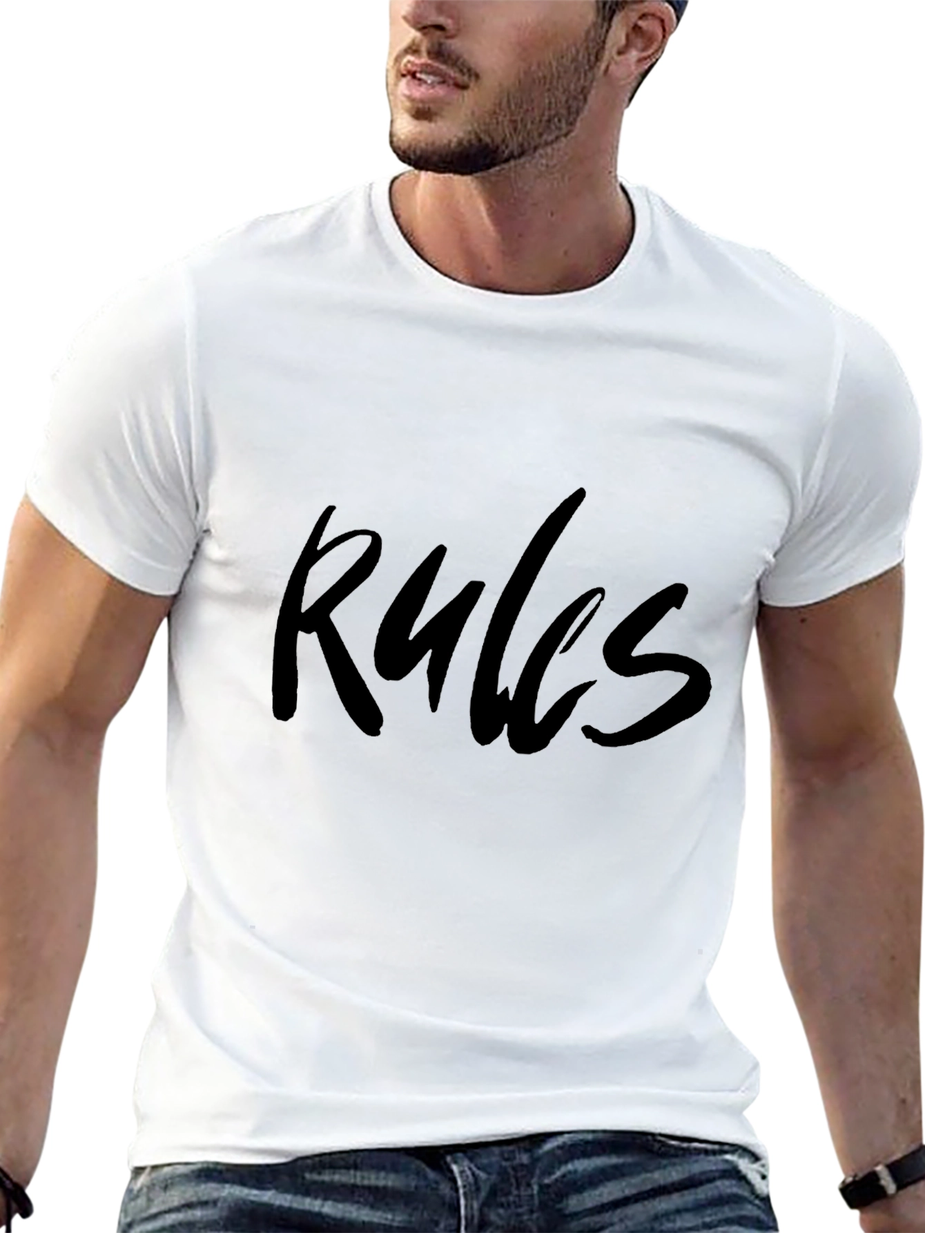 Black Rules T-Shirt - Men's Black Graphic Tee view 13