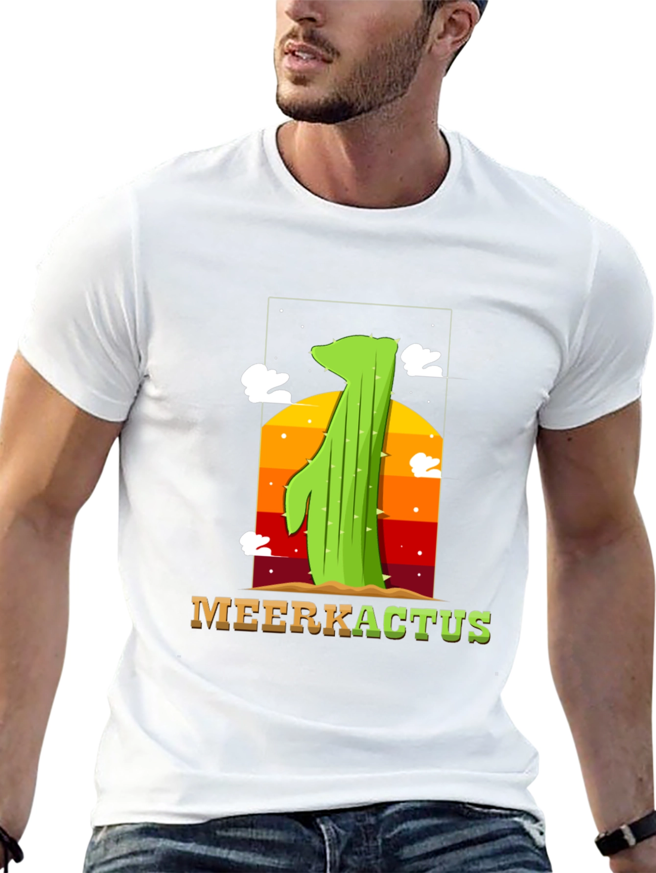 Black MeerKactus Graphic Tee - Desert Sunset Style view 13