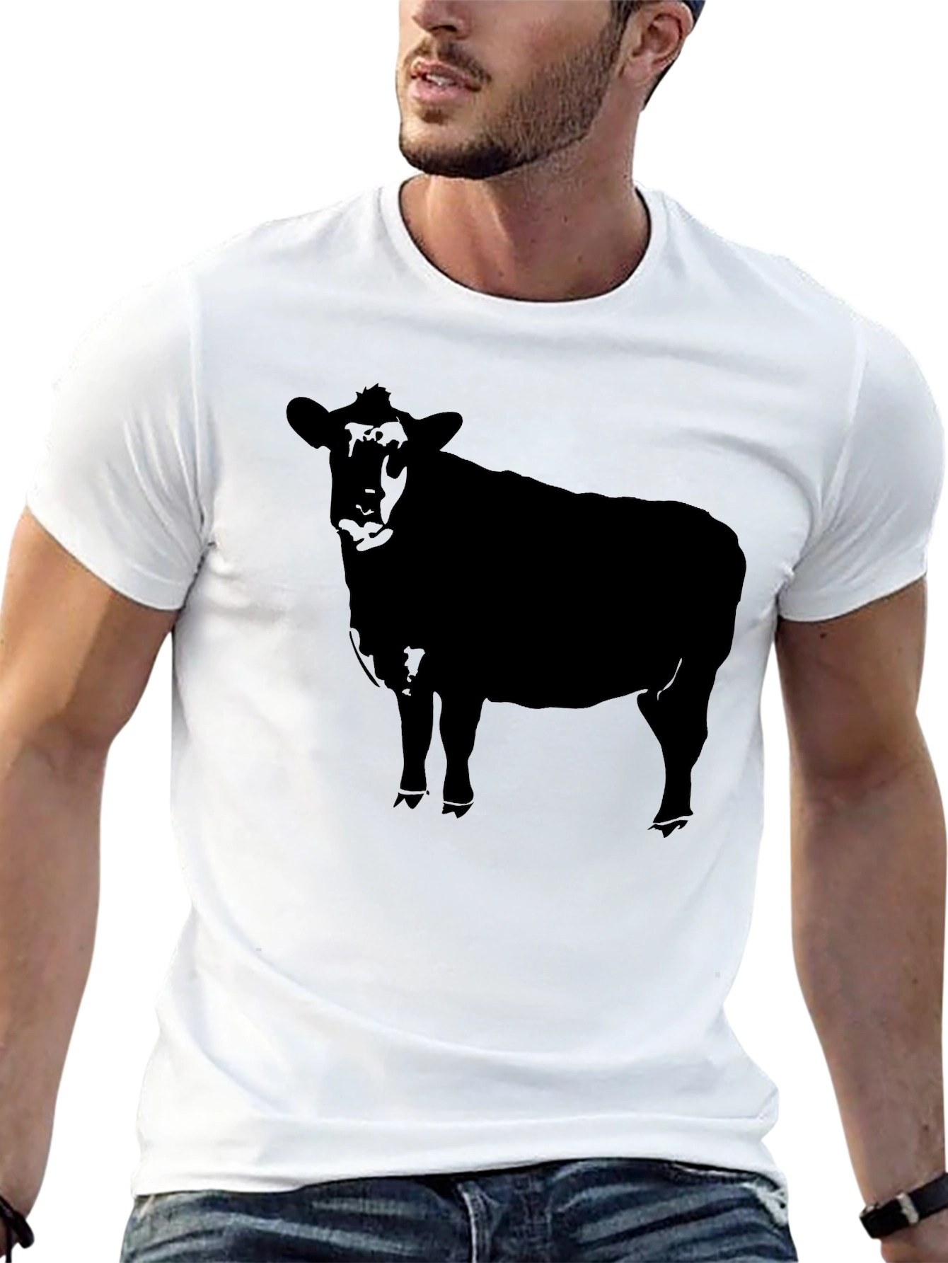 Black Black Cow Graphic Tee view 13