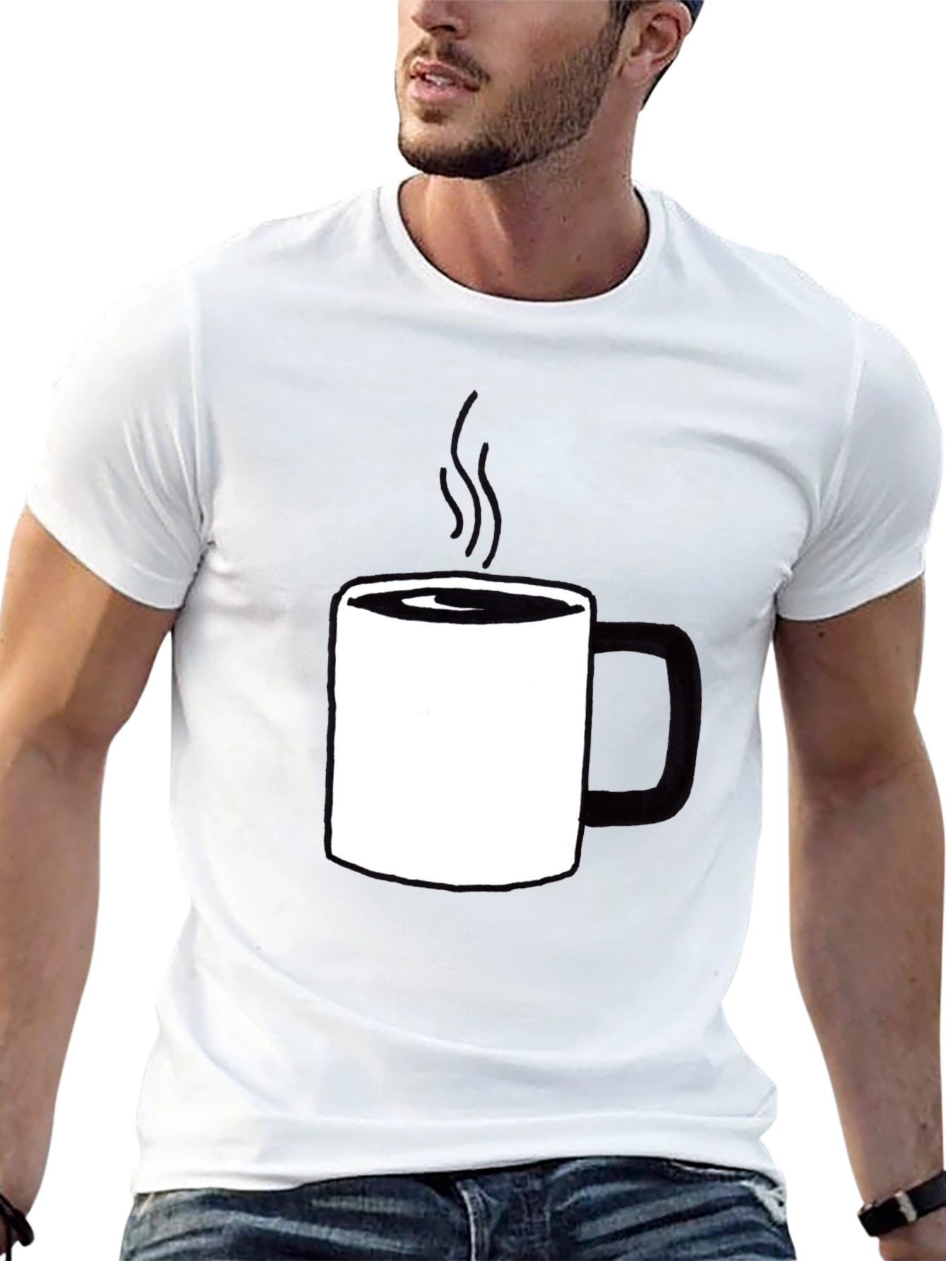 Black Coffee Mug Graphic Tee - Casual Comfort view 13