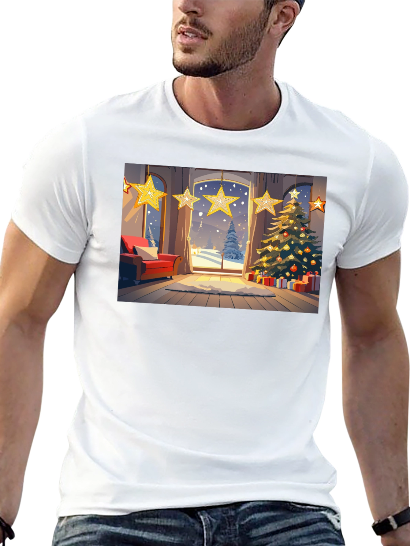 Black Festive Holiday T-Shirt view 13
