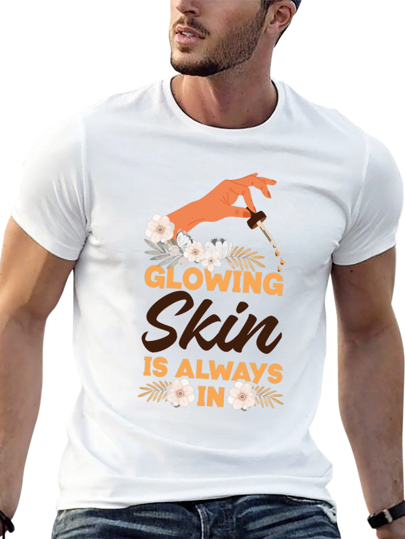 Black Glowing Skin Graphic Tee - Unisex Black T-Shirt view 13