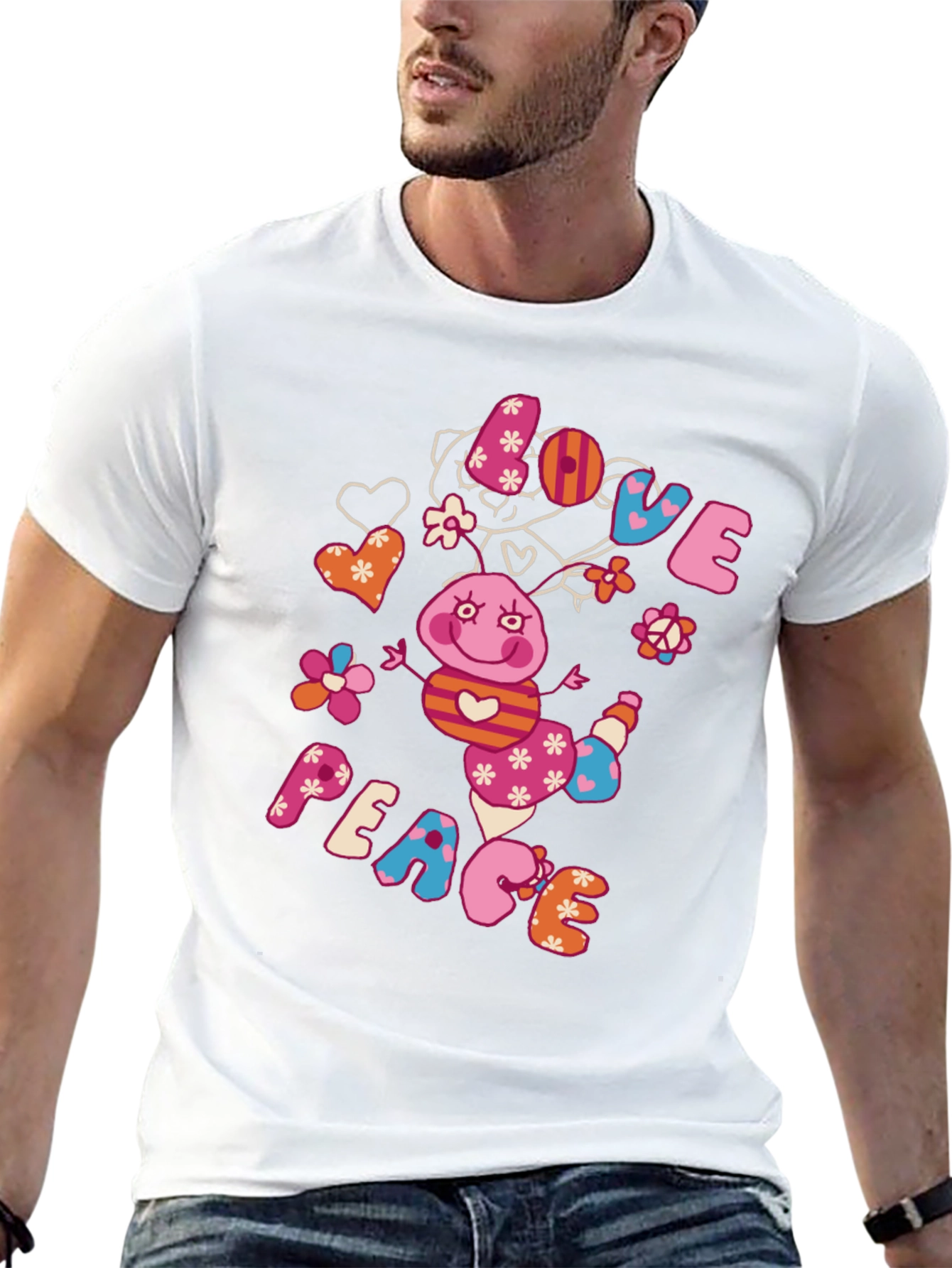 Black Love and Peace Graphic Tee view 13
