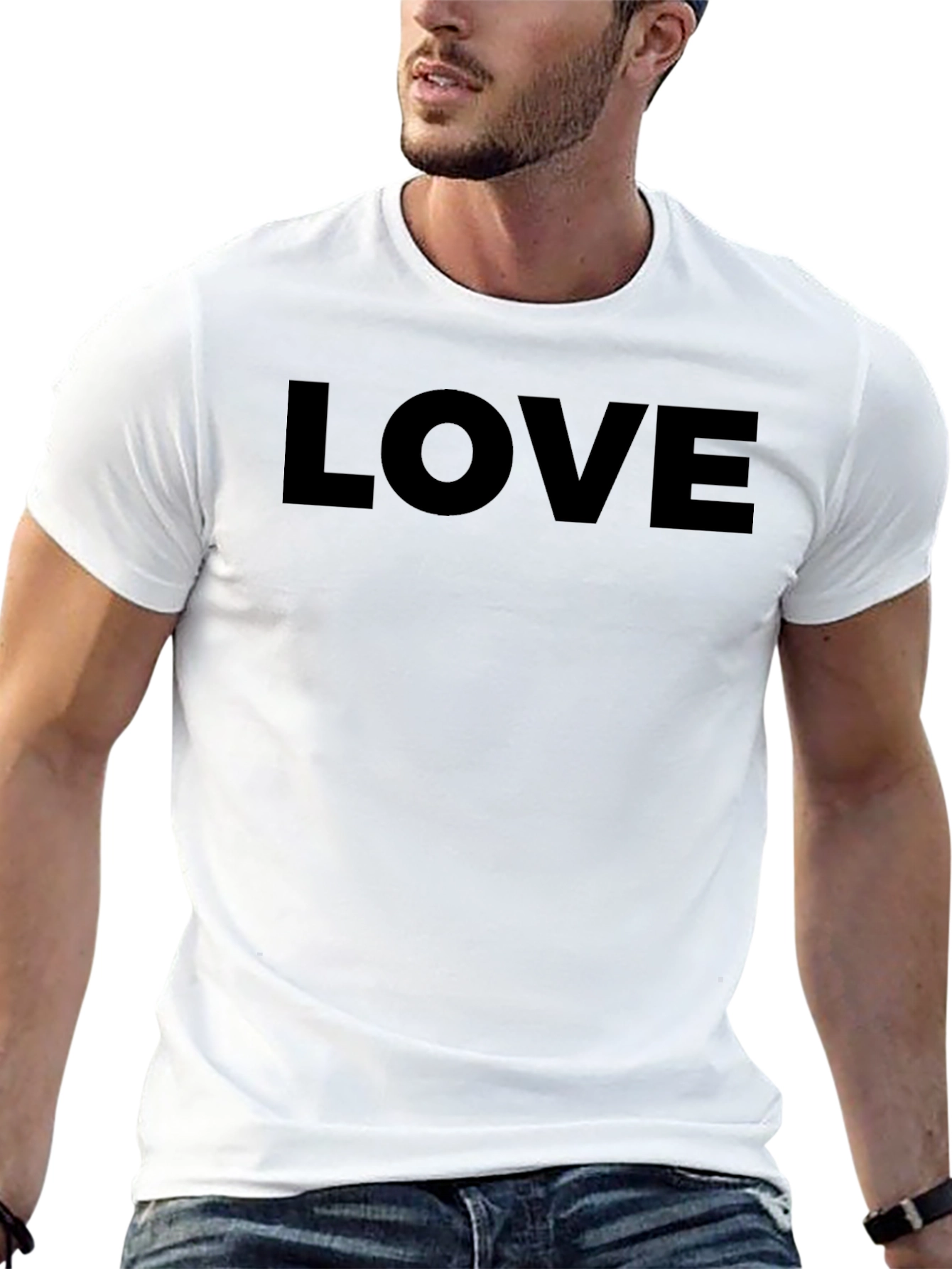 Black LOVE Graphic Tee - Bold Statement Shirt view 13