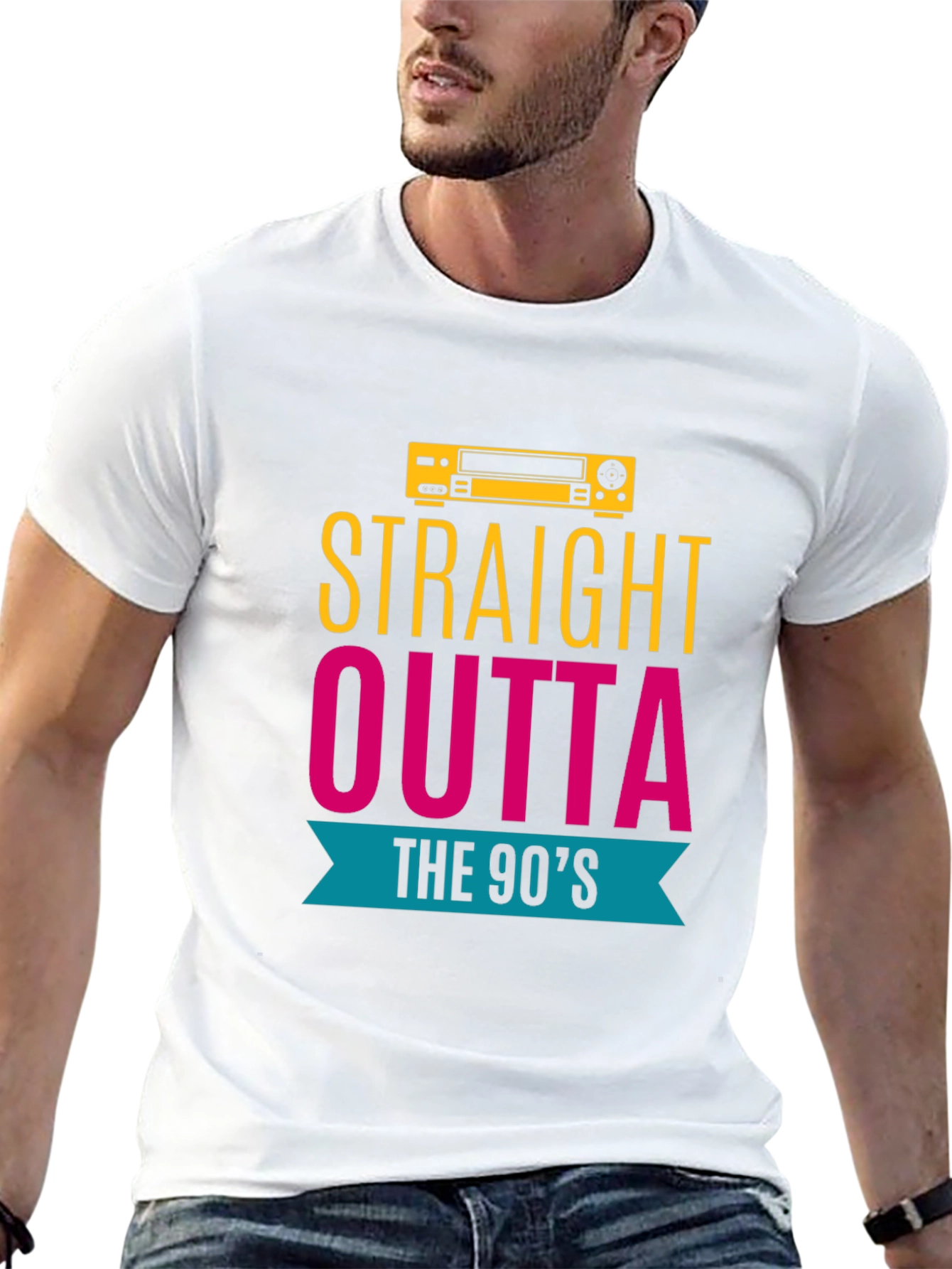 Black Straight Outta The 90's T-Shirt view 13