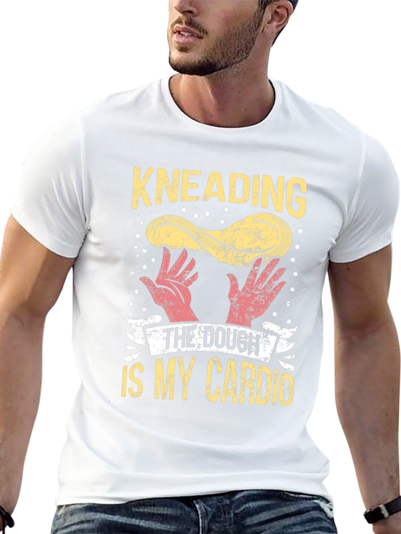 Black Kneading Dough Cardio Graphic T-Shirt view 13