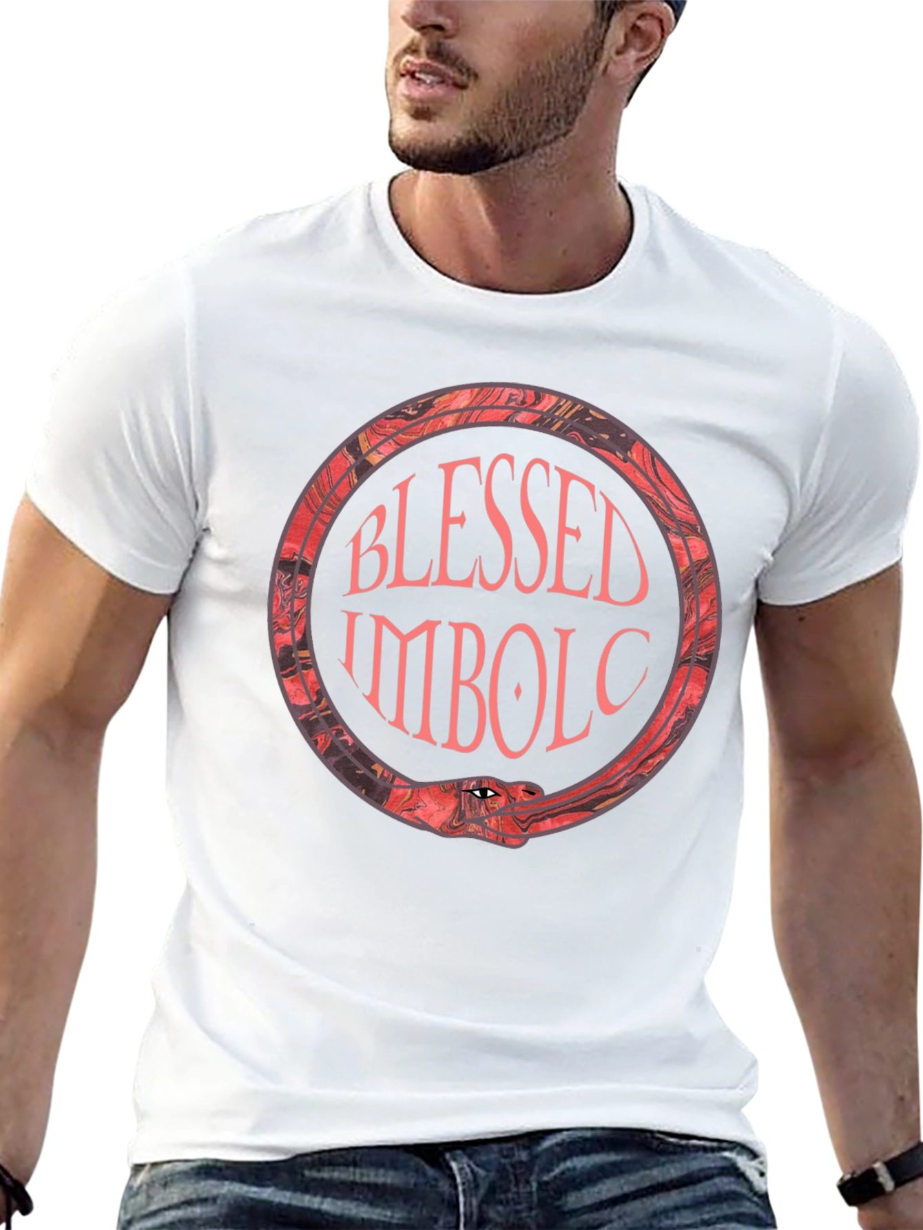 Blessed Imbolc Ouroboros T-Shirt - Pagan Snake - 13
