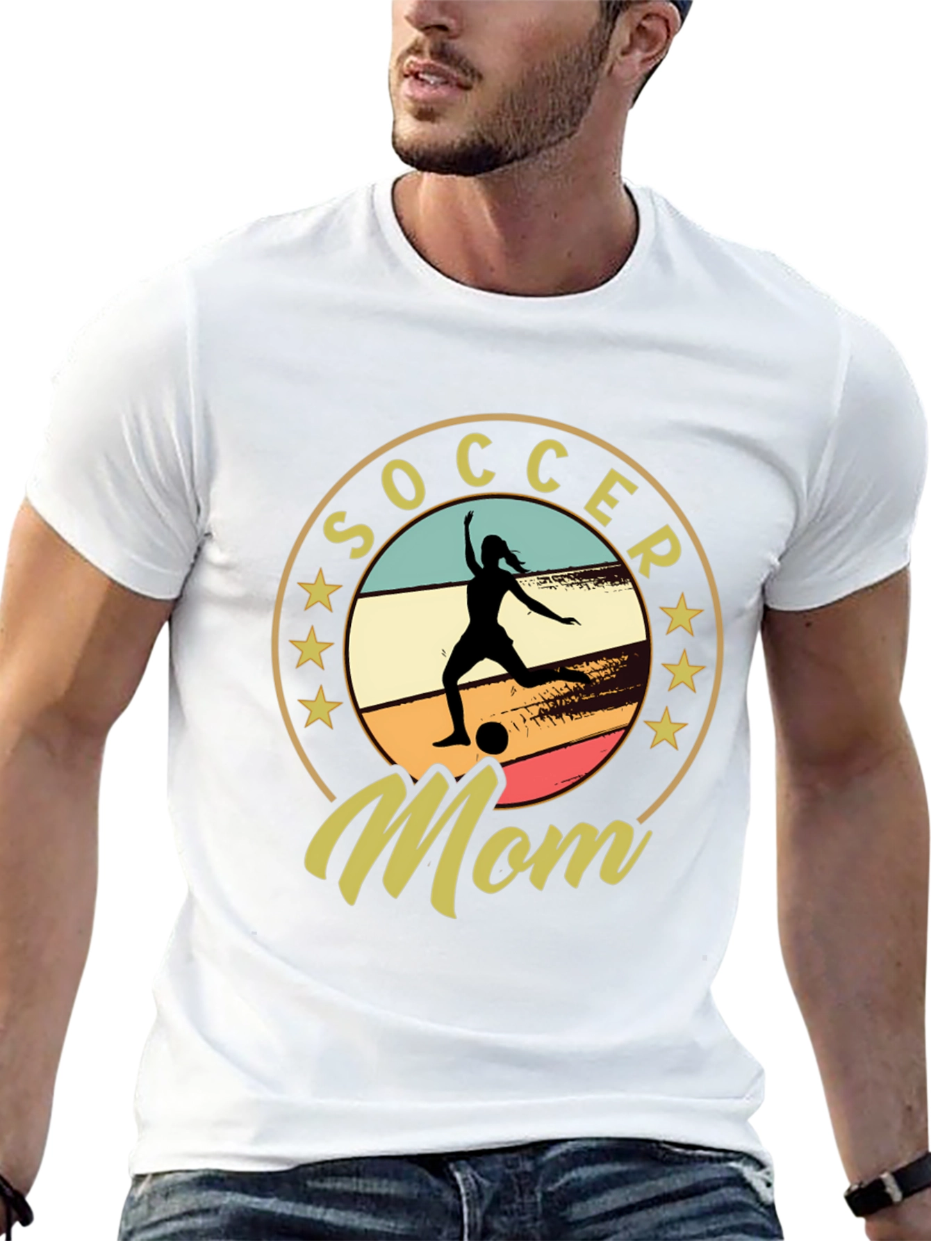 Black Soccer Mom T-Shirt - Sports Apparel view 13