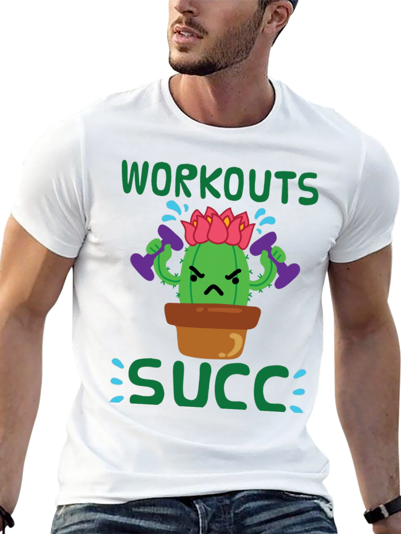 Black Workouts Succ T-Shirt - Gym Humor view 13