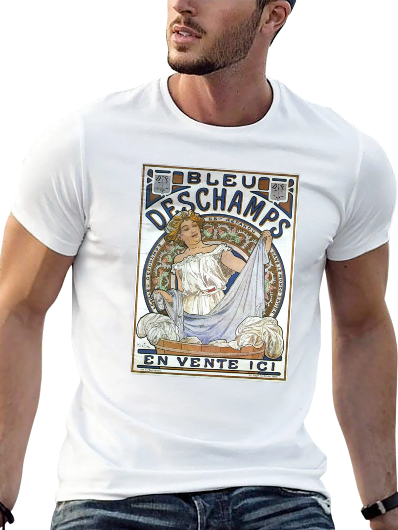 Black Bleu DesChamps Vintage Style Graphic Tee view 13