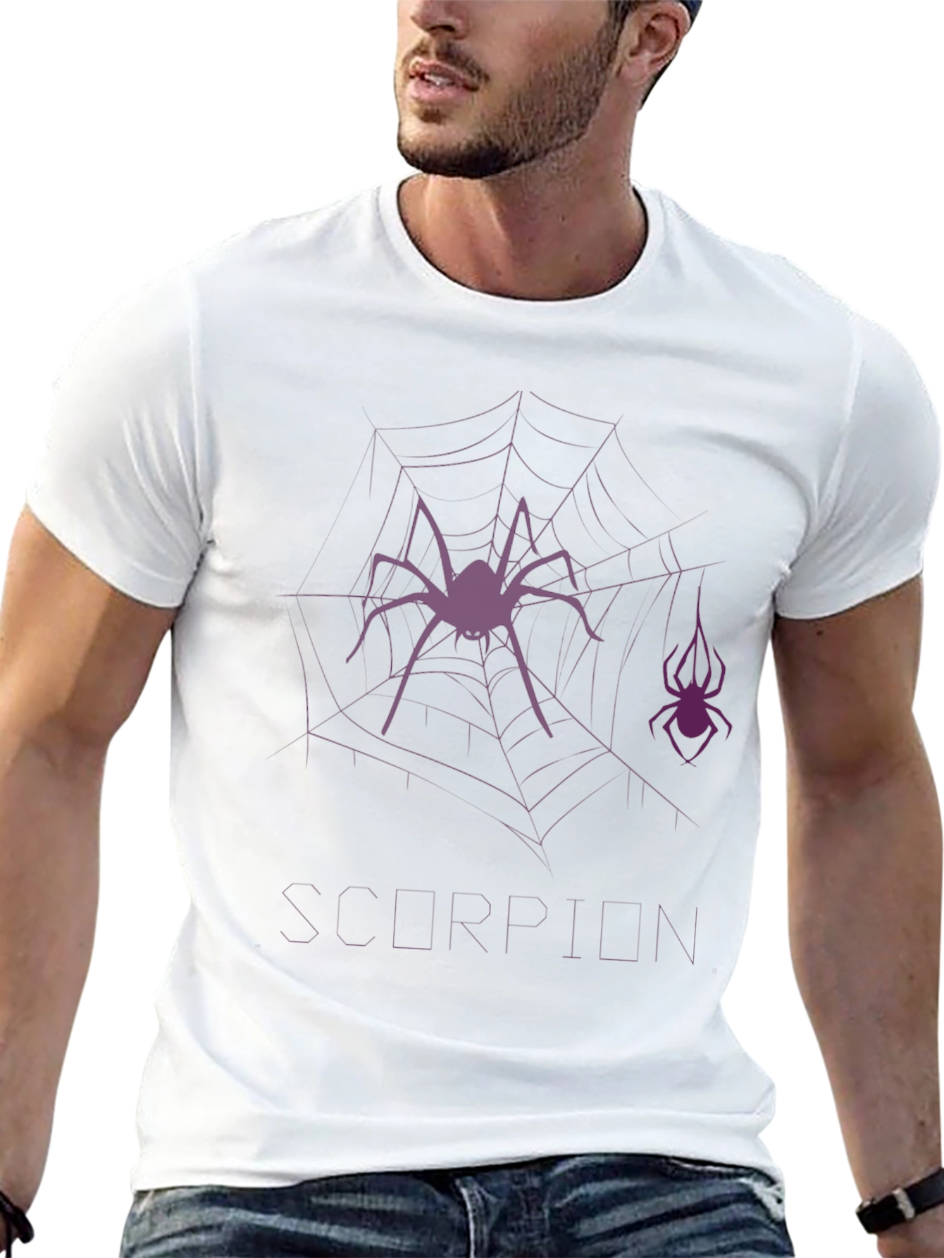 Black Spider Web Graphic T-Shirt - Halloween Style view 13