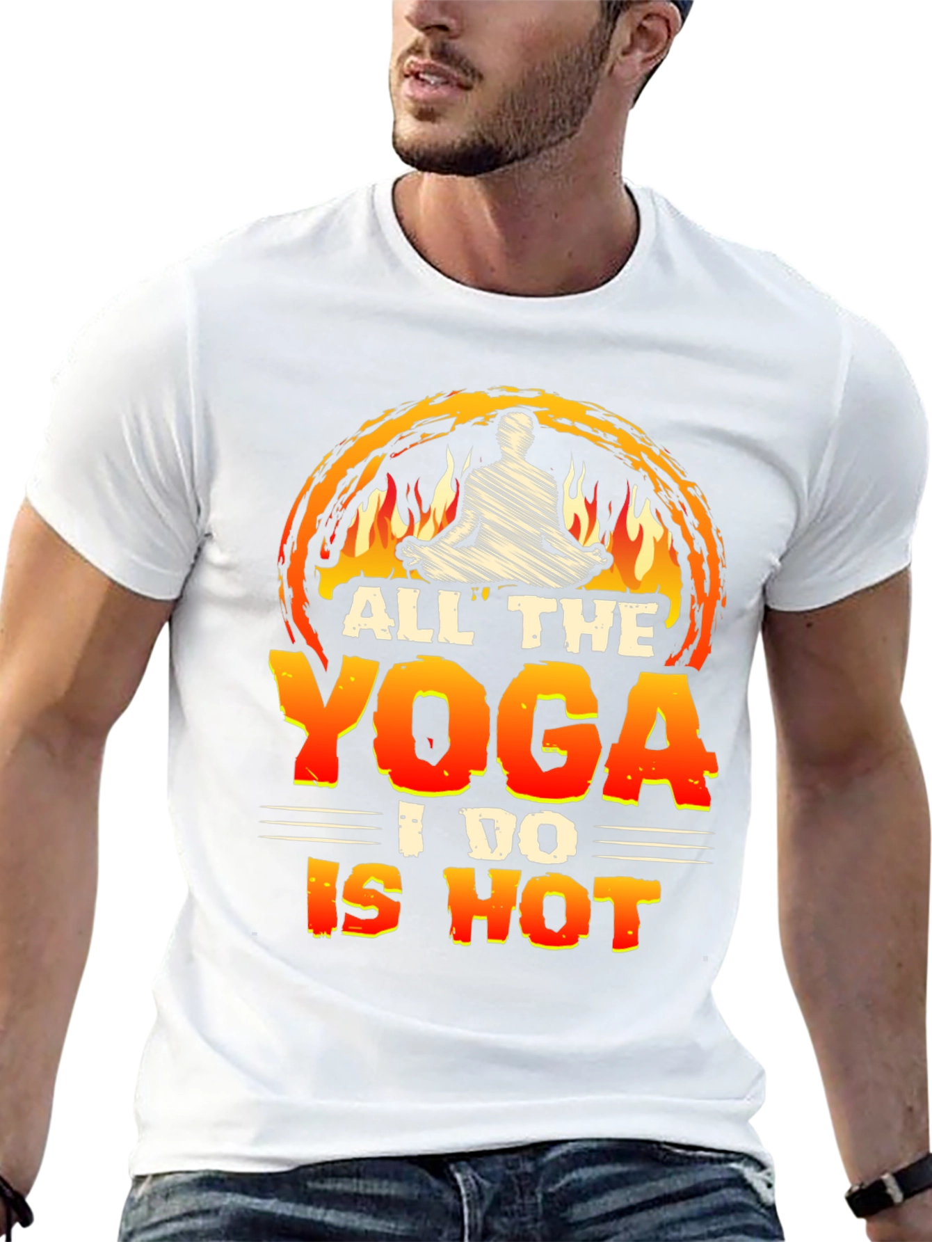 Black Hot Yoga Graphic Tee - Comfortable Unisex Fit view 13