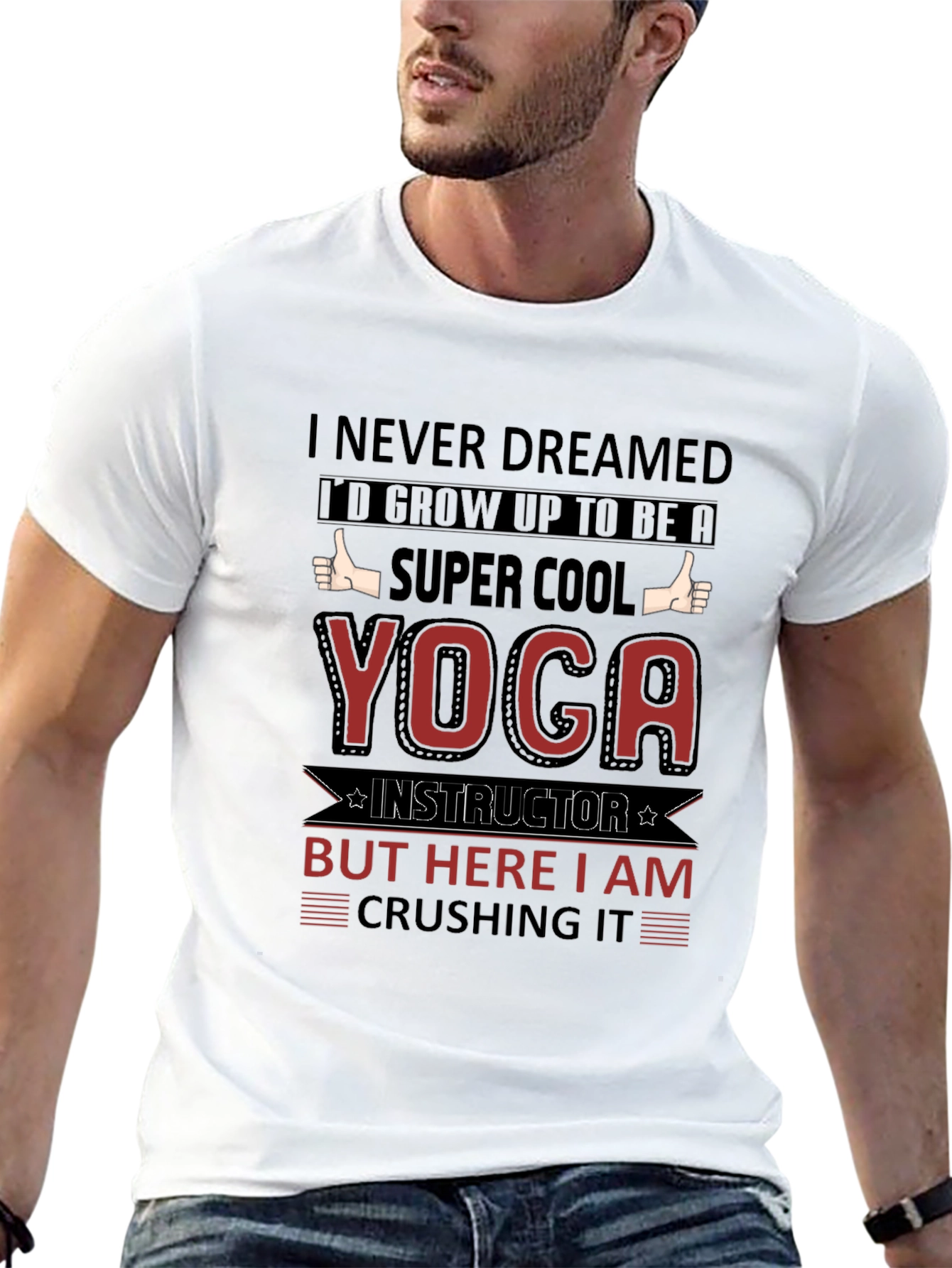 Black Super Cool Yoga Instructor T-Shirt view 13