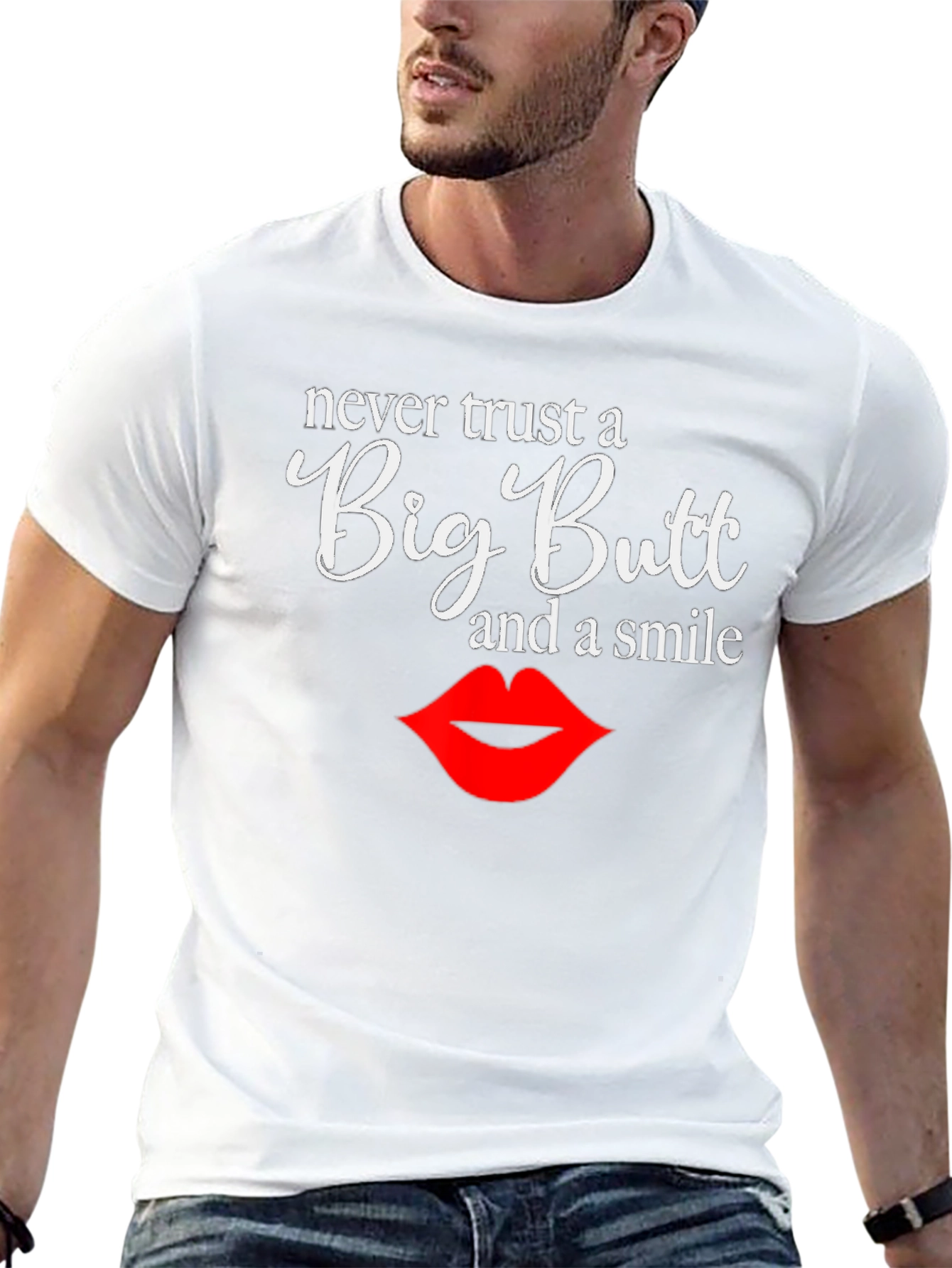 Black Big Butt Smile T-Shirt view 13