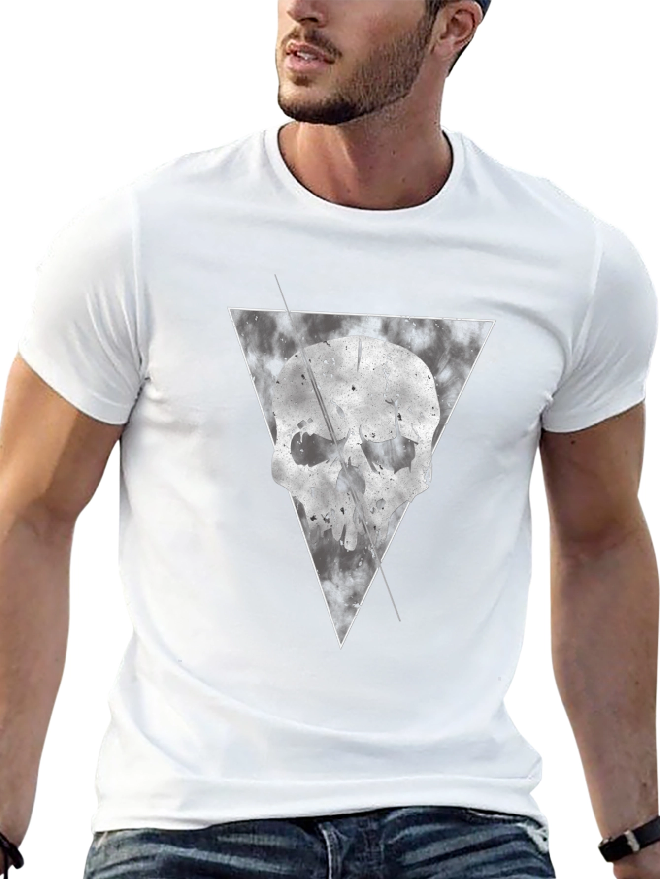 Black Skull Graphic Tee - Modern Edgy Design view 13