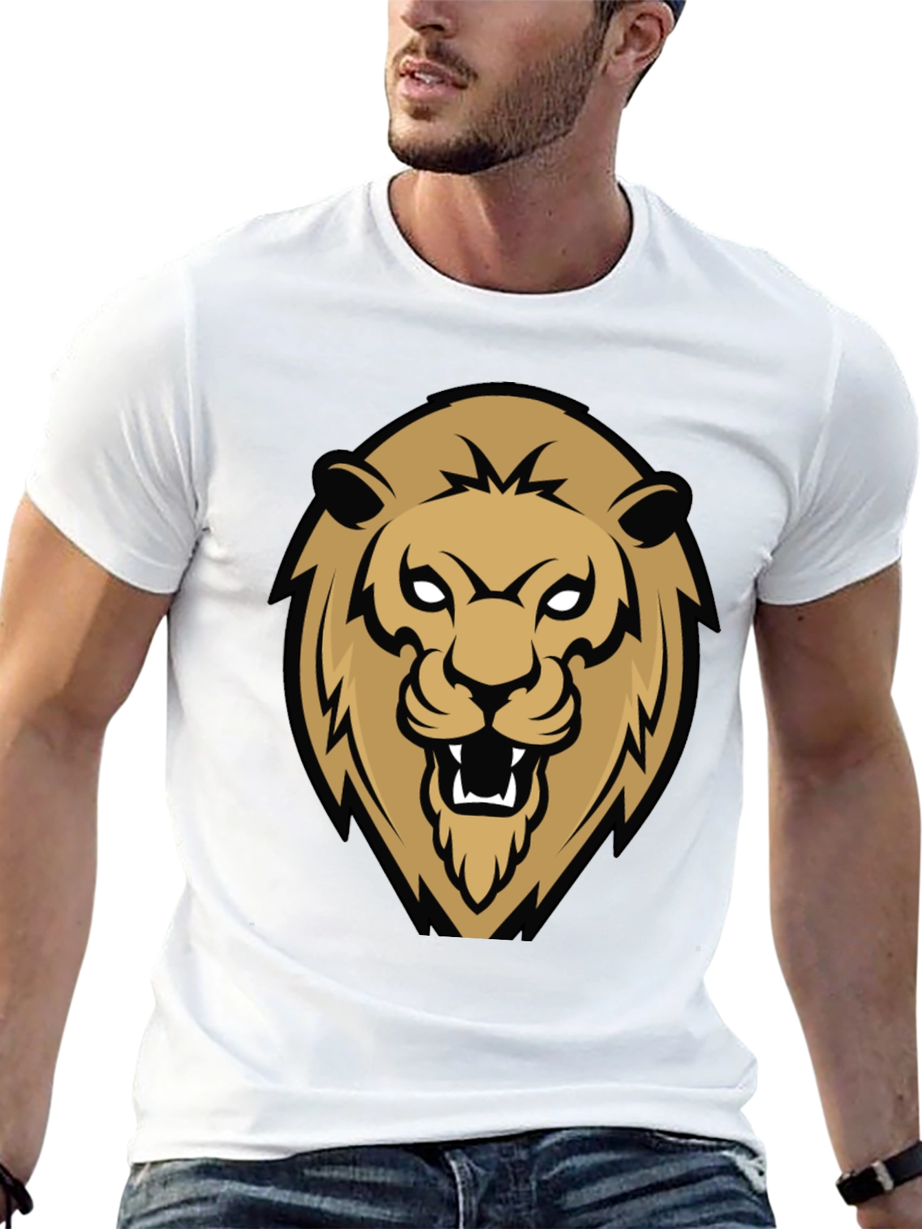 Black Lion Graphic Black T-Shirt view 13