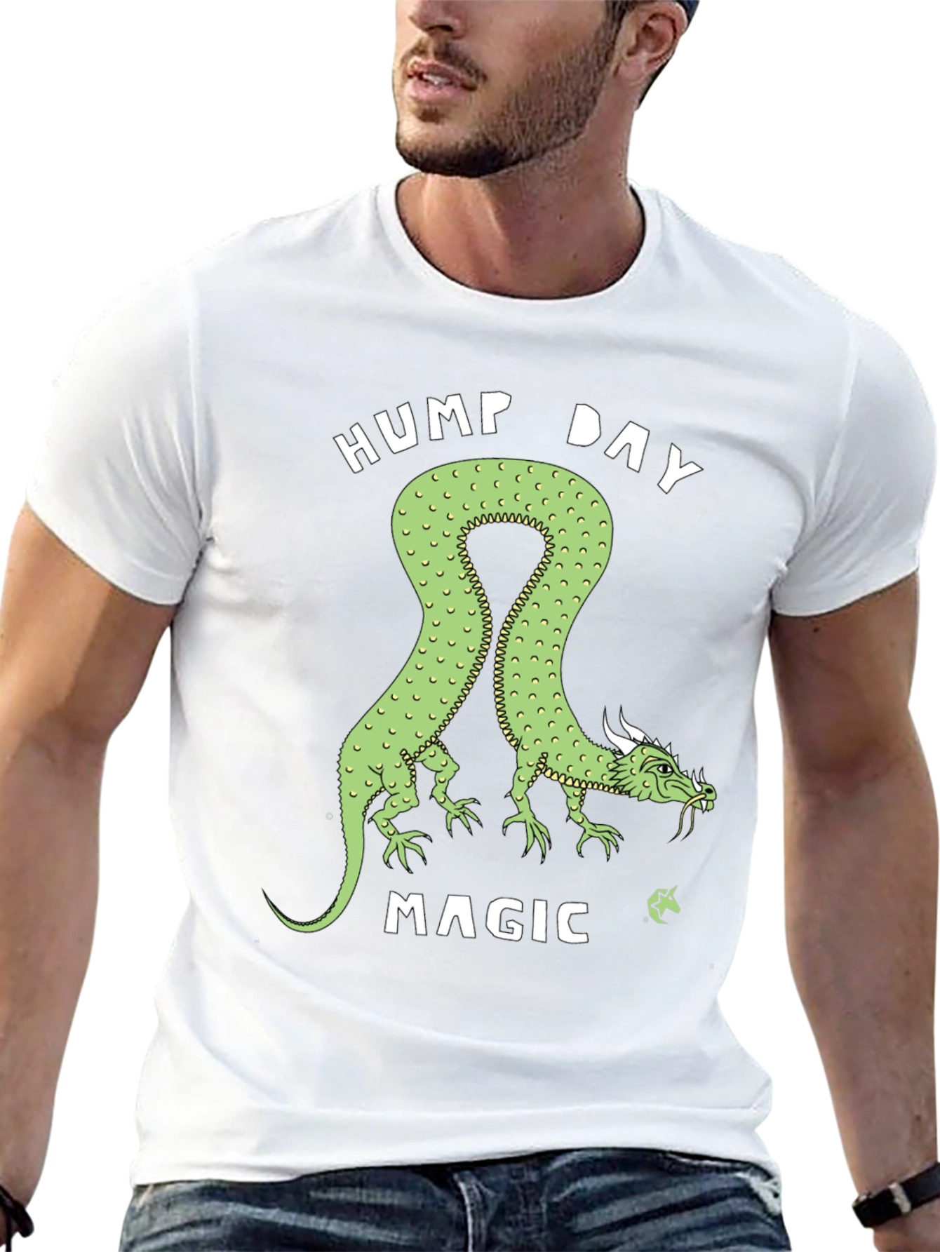 Black Hump Day Magic Dragon Graphic Tee view 13