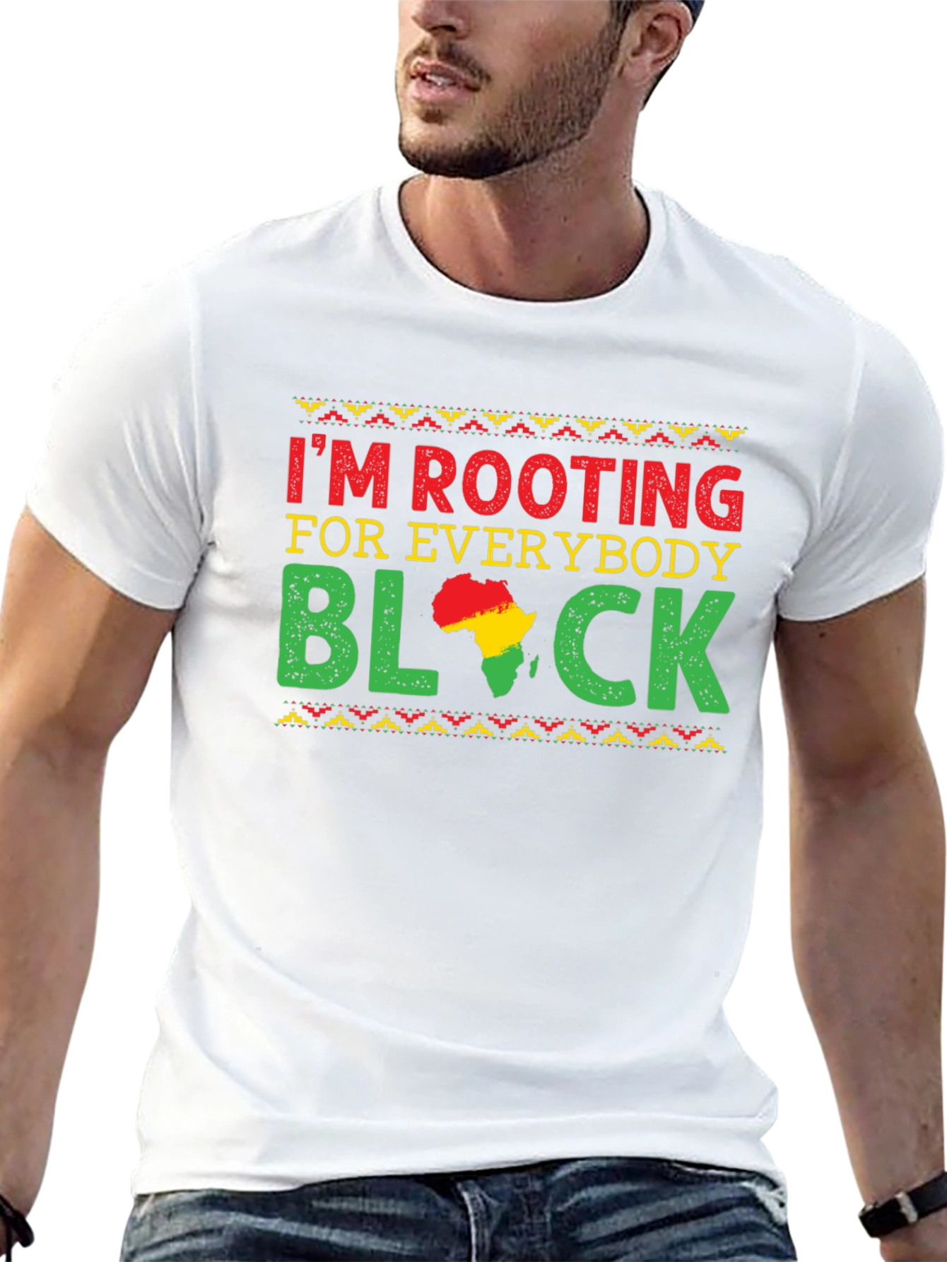 Black Rooting For Everybody Black T-Shirt view 13