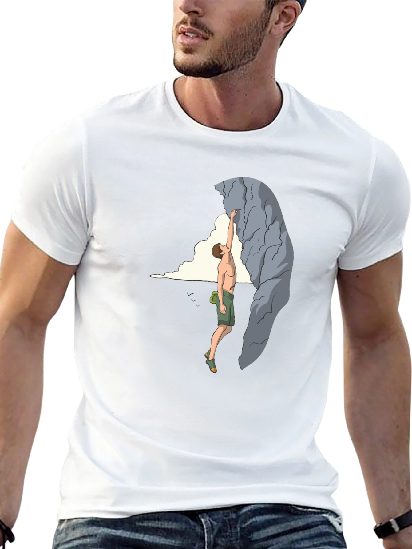 Black Climber Graphic Tee - Black Cotton Comfort view 13