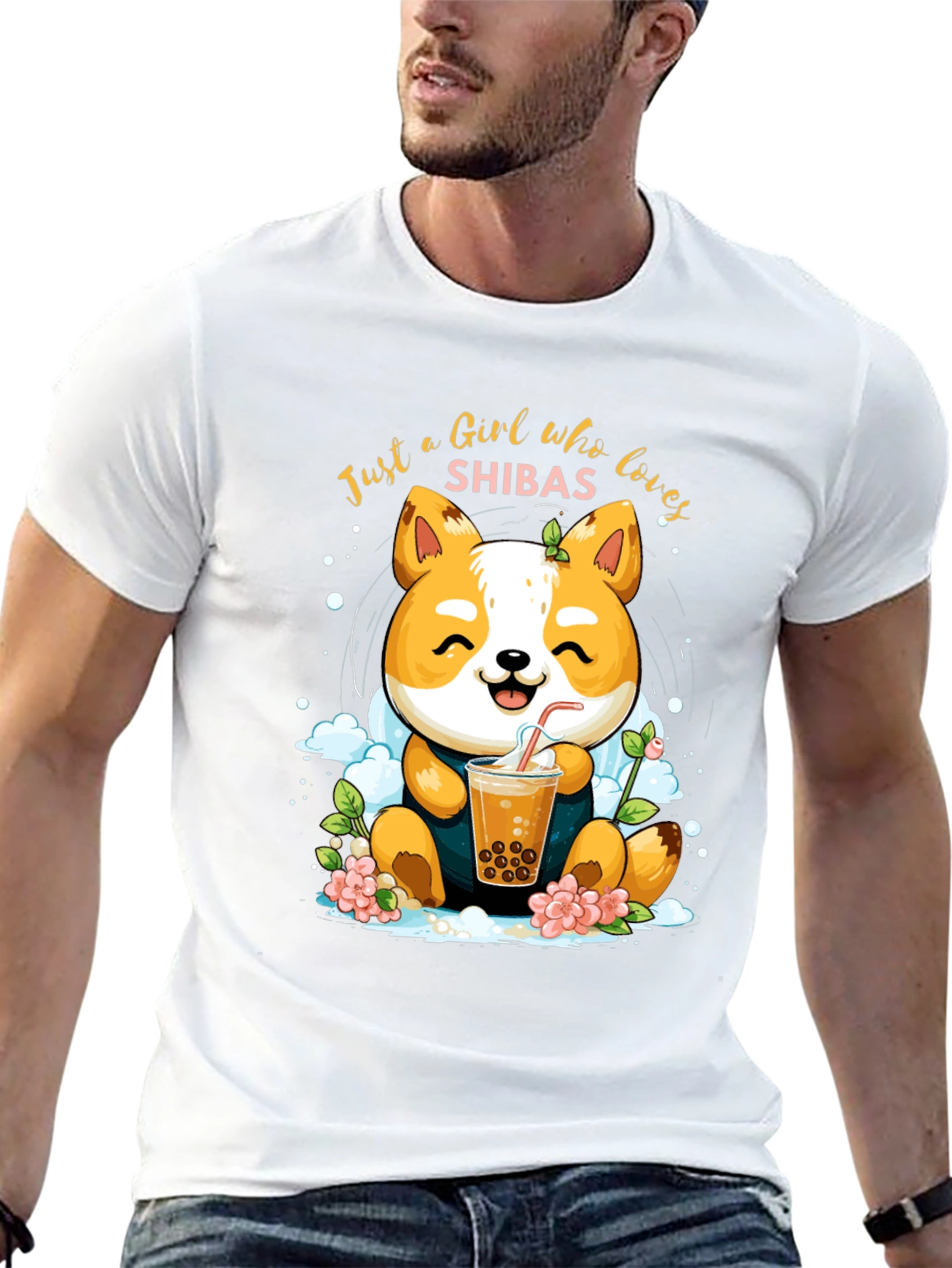 Black Girl Who Loves Shibas T-Shirt view 13