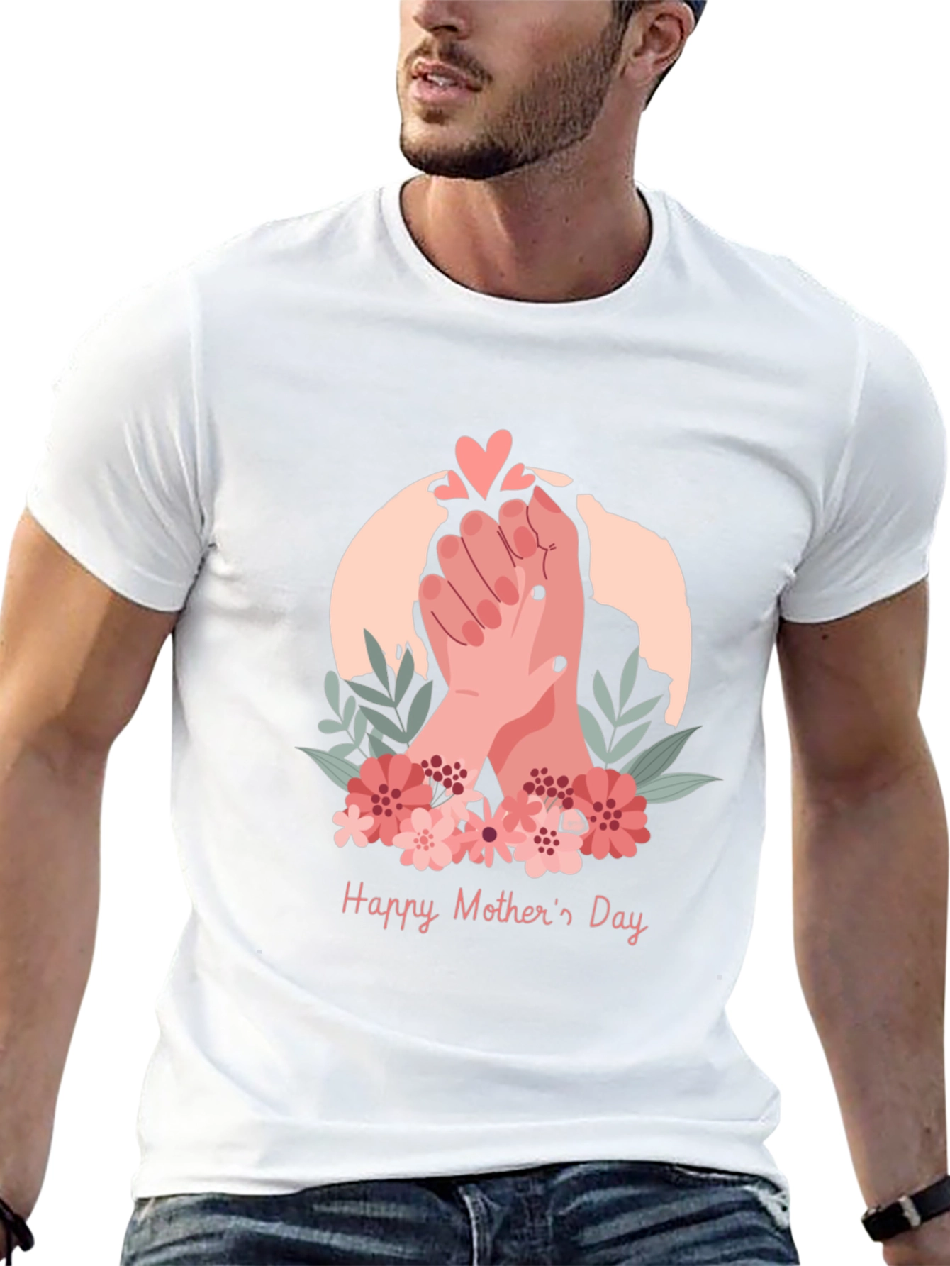 Black Happy Mother's Day T-shirt view 13