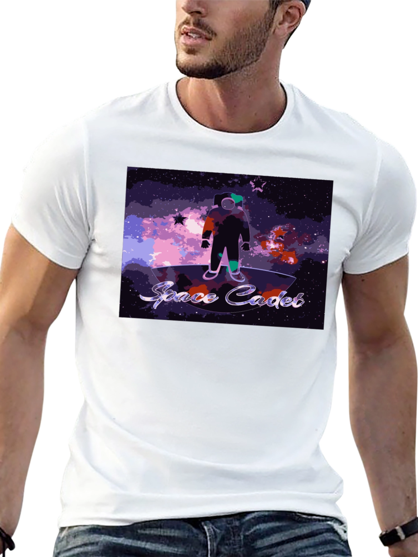 Black Space Cadet Graphic Tee - Explore the Cosmos in Style! view 13