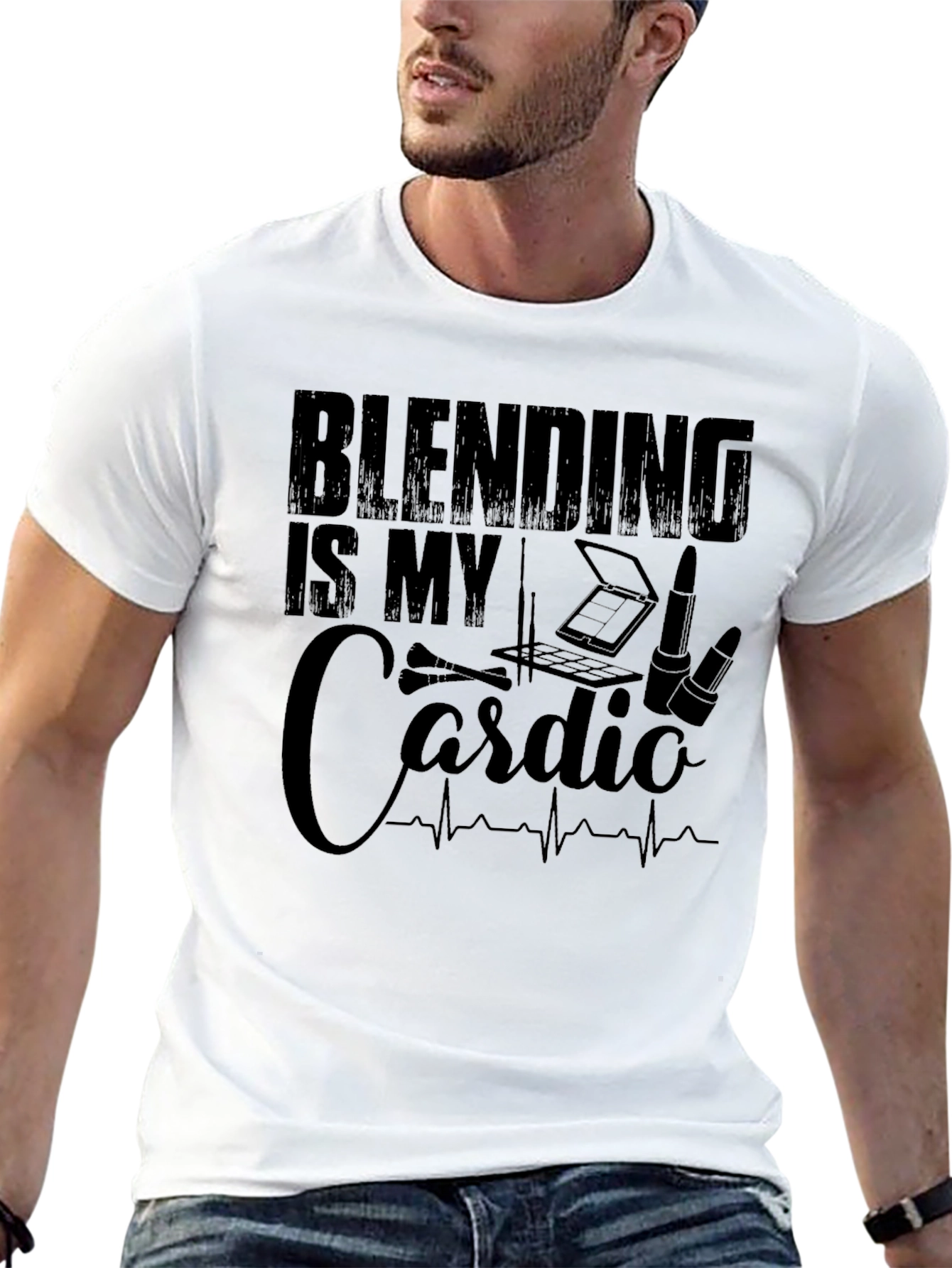 Black Blending Is My Cardio Graphic T-Shirt view 13