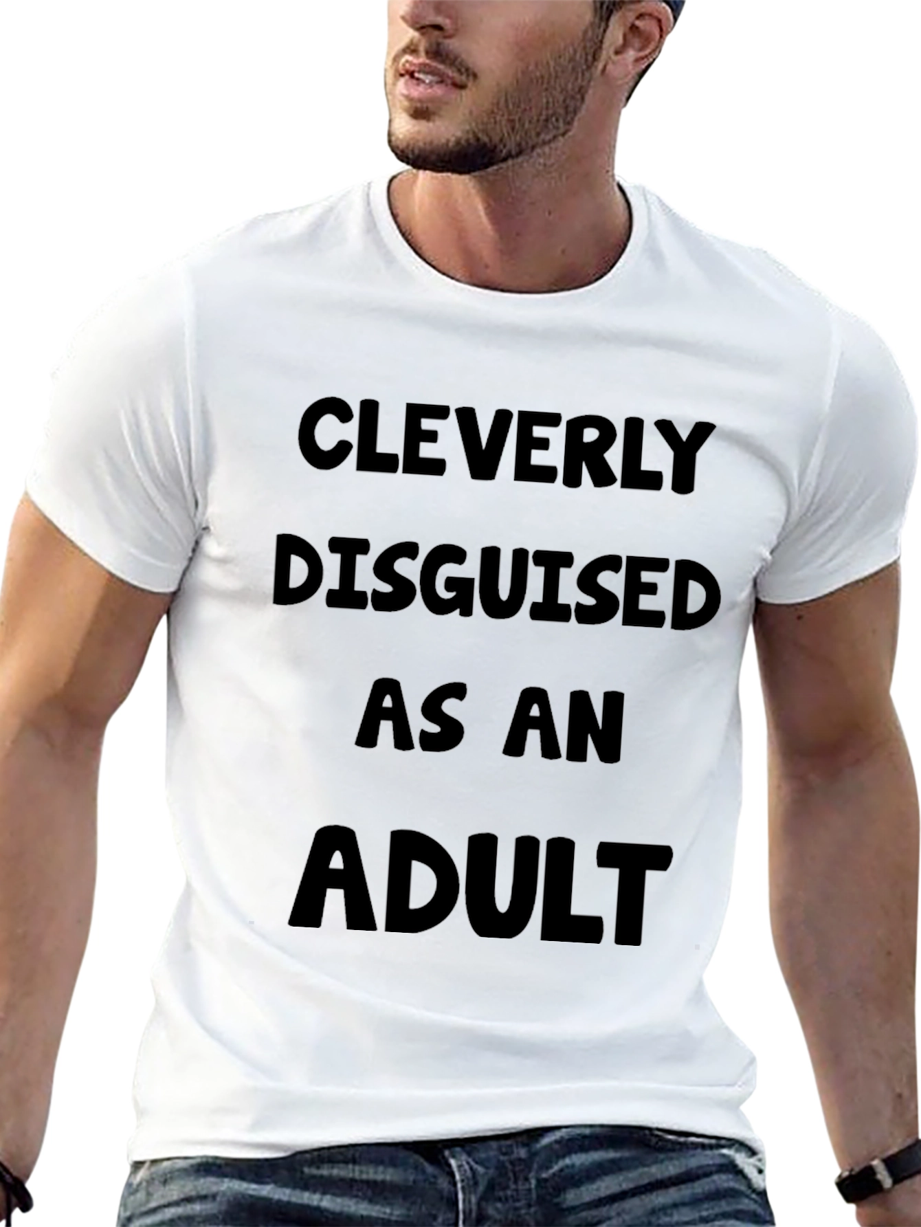 Black Cleverly Disguised as an Adult T-Shirt view 13