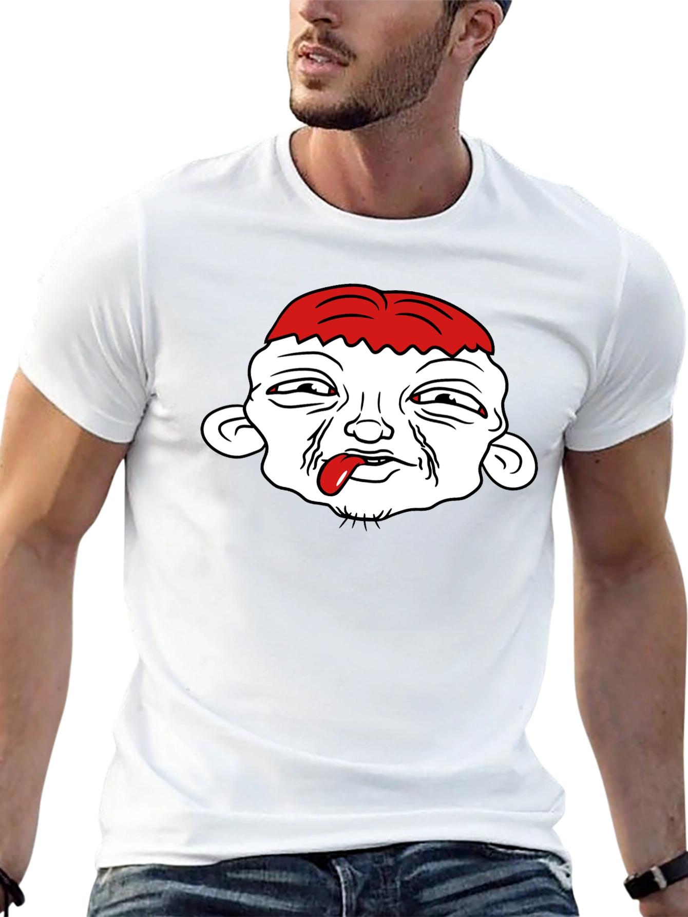 Black Funny Brain Cartoon Graphic T-Shirt view 13