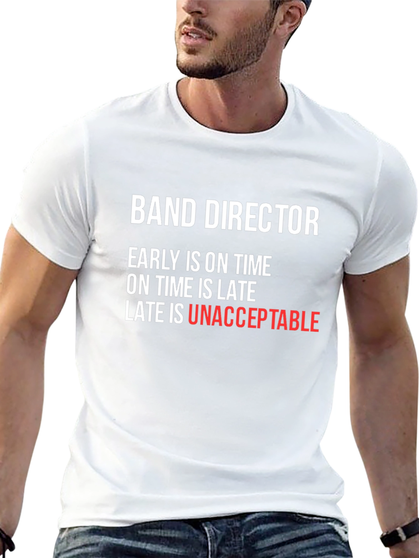 Black Band Director T-Shirt - Early is On Time view 13