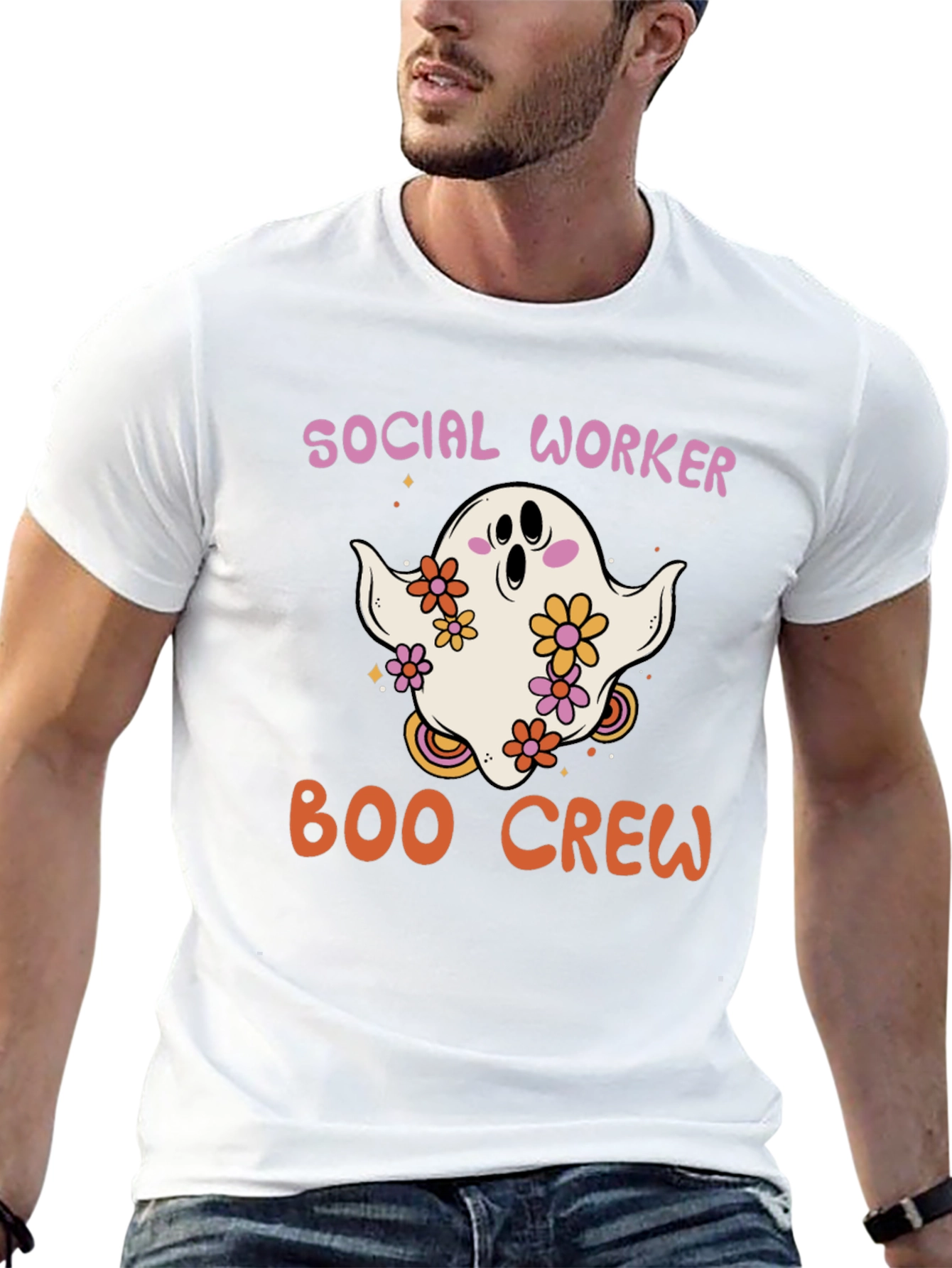 Black Social Worker Boo Crew T-Shirt view 13