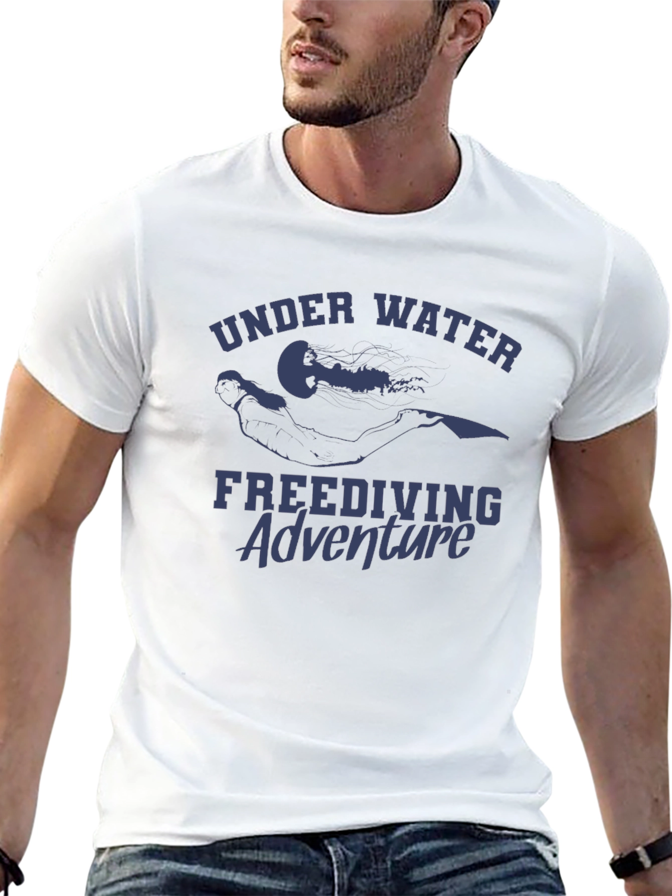 Black Freediving Adventure T-Shirt view 13