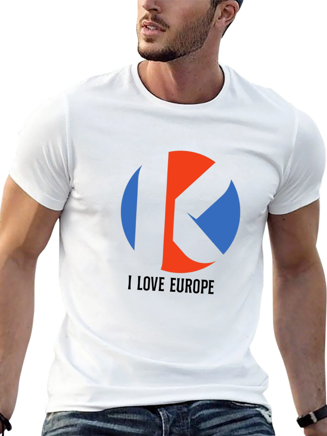 Black I Love Europe Graphic Tee view 13