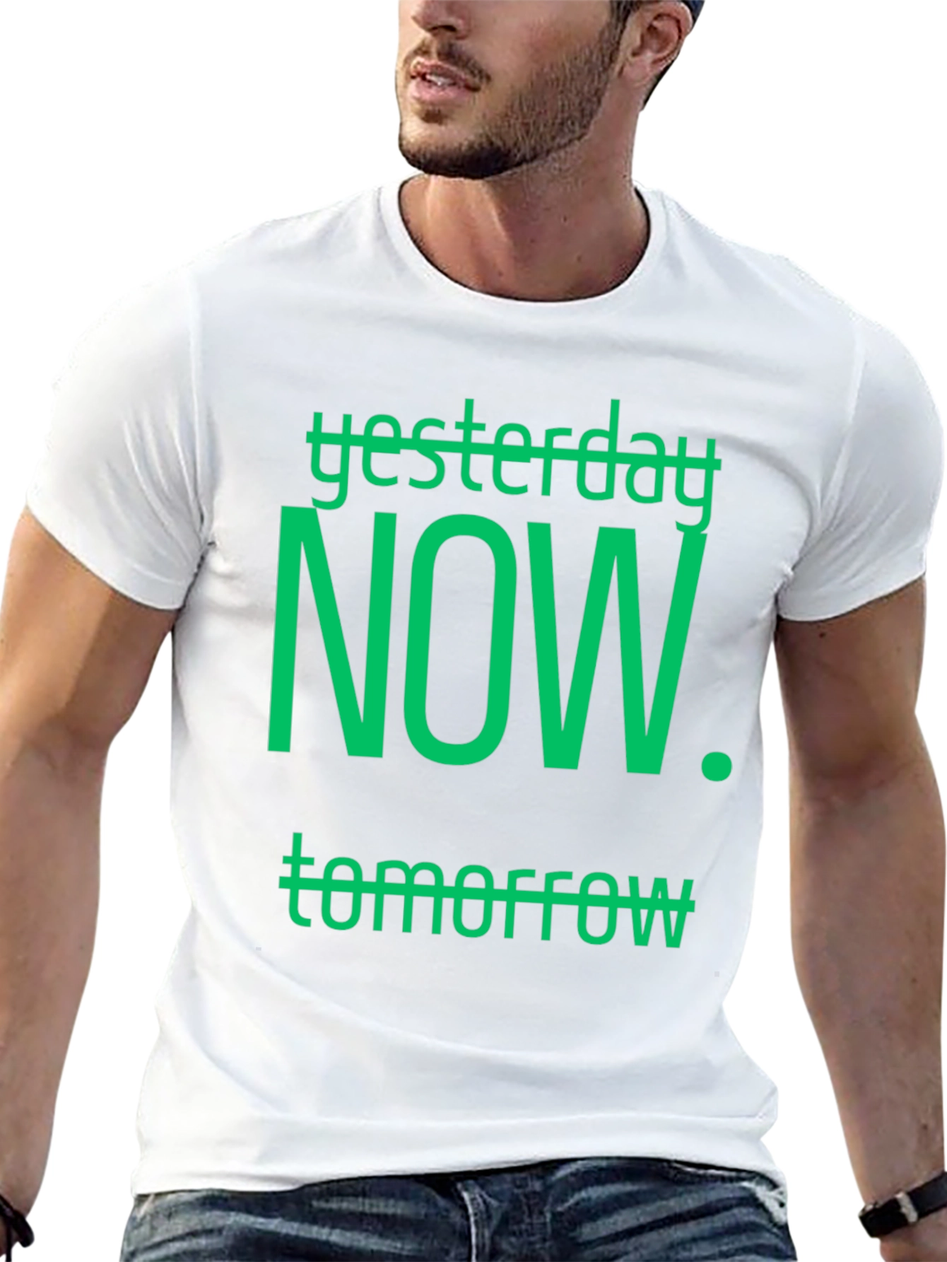 Black Yesterday, Now, Tomorrow Graphic T-Shirt view 13