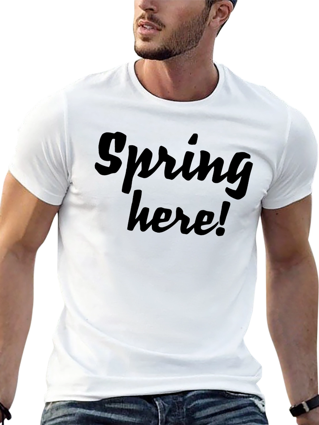Black Spring Here! Graphic T-Shirt - Soft Cotton Blend view 13
