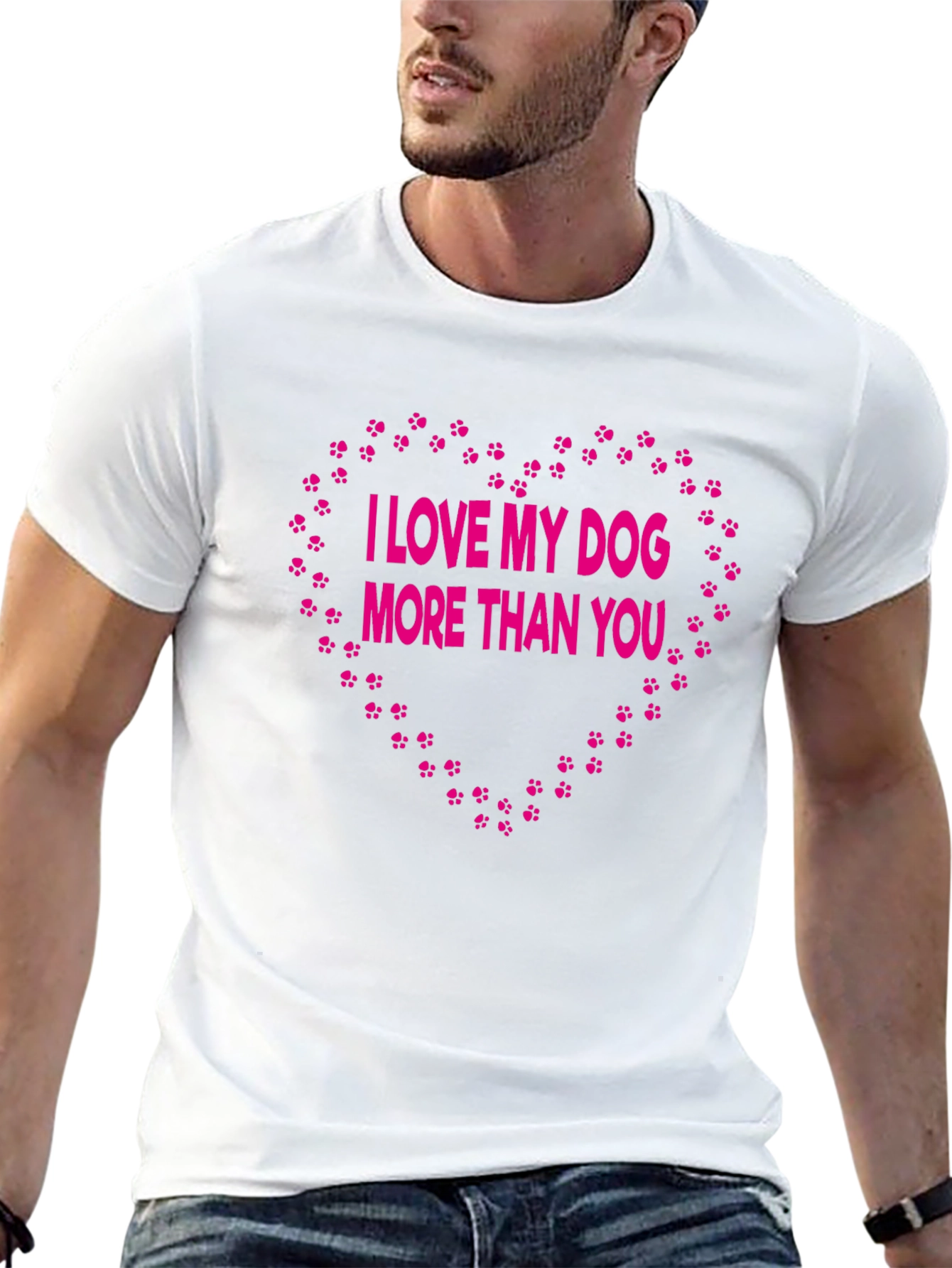 Black I Love My Dog More Than You - Graphic T-Shirt view 13